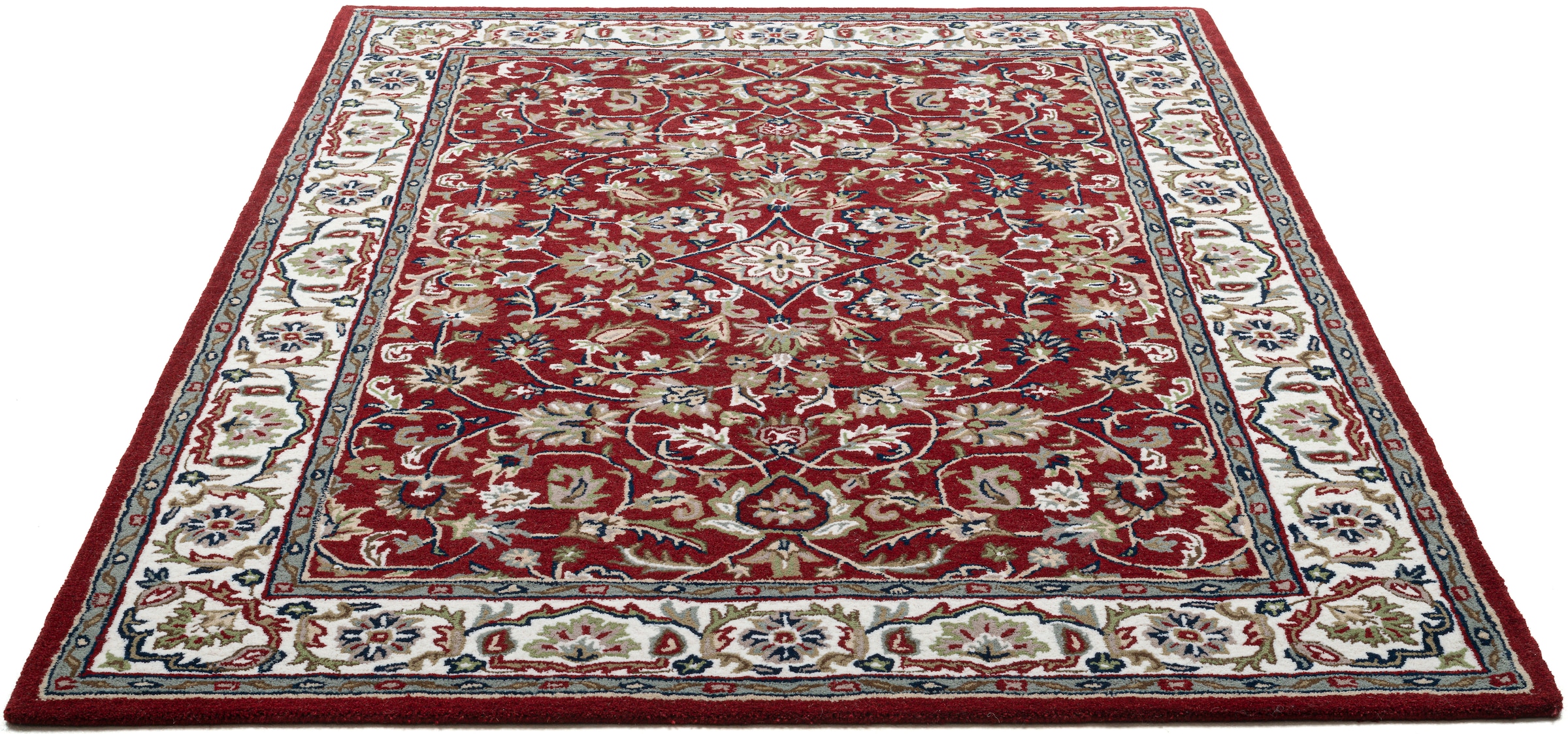THEKO Wollteppich »Royal Orient Isfahan«, rechteckig, 14 mm Höhe, handgetuftet, Orient-Optik, reine Wolle