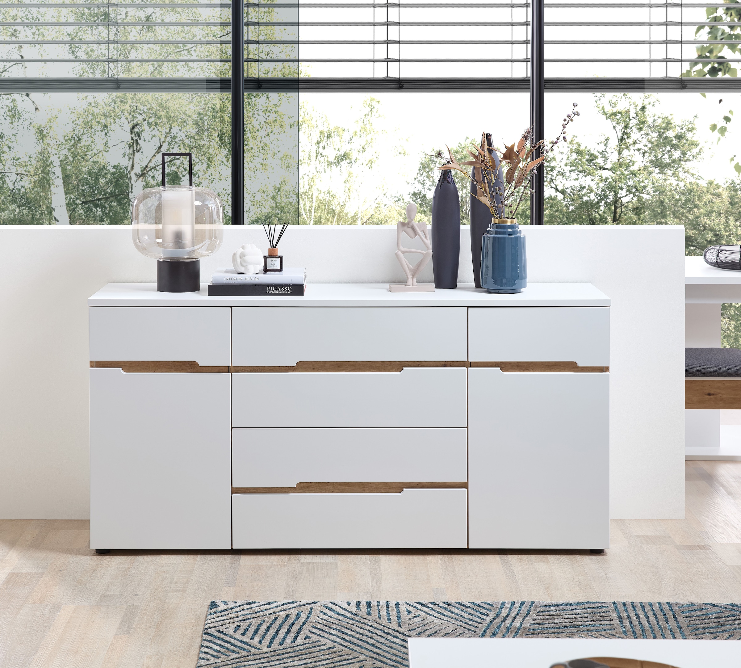 Innostyle Sideboard »Memphis Sideboard, 165x82x44cm (B/H/T)«, (1 St.), 2 türig, 4 Schubkasten, Soft-Close