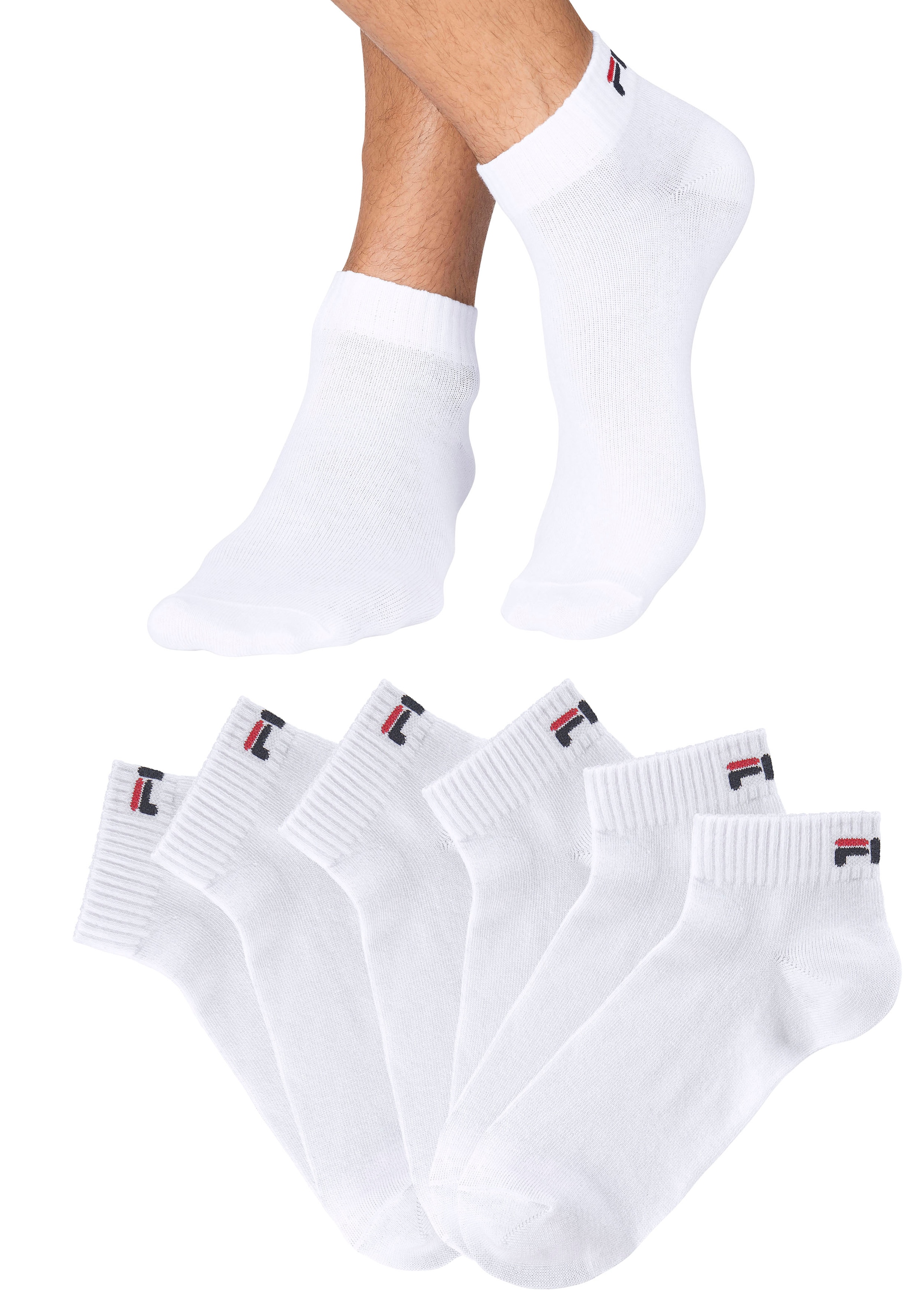 Fila Kurzsocken, (6 Paar), mit eingestricktem Logo