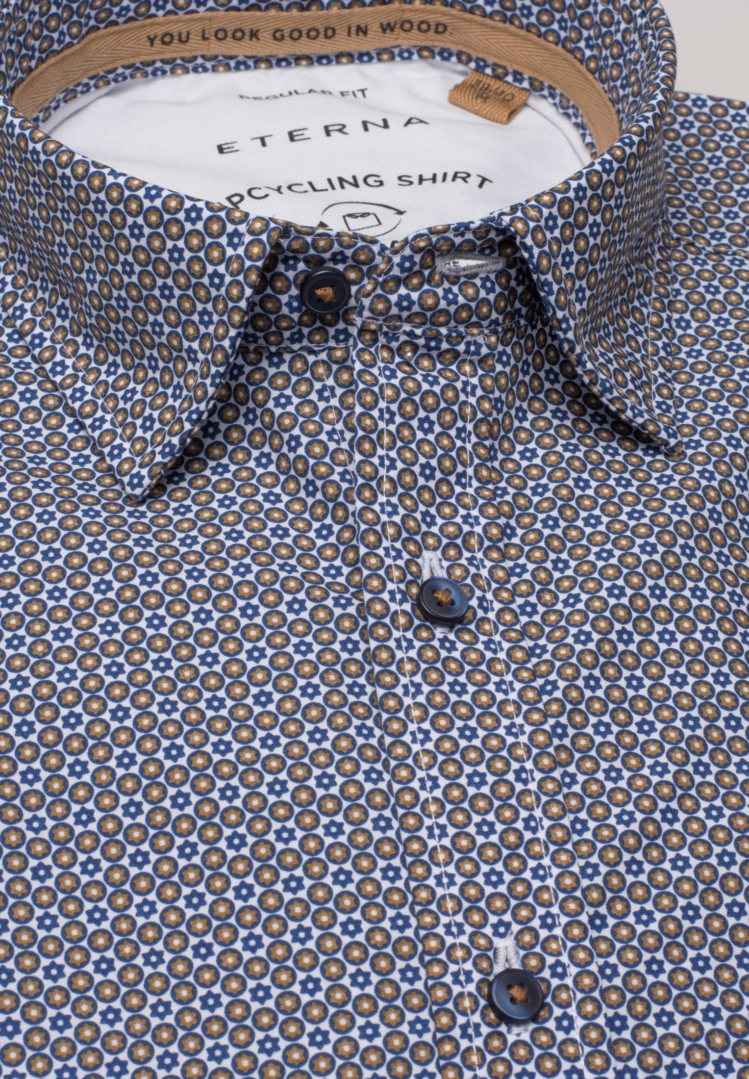 Eterna Langarmhemd »REGULAR FIT« EASY IRON (bügelleicht)