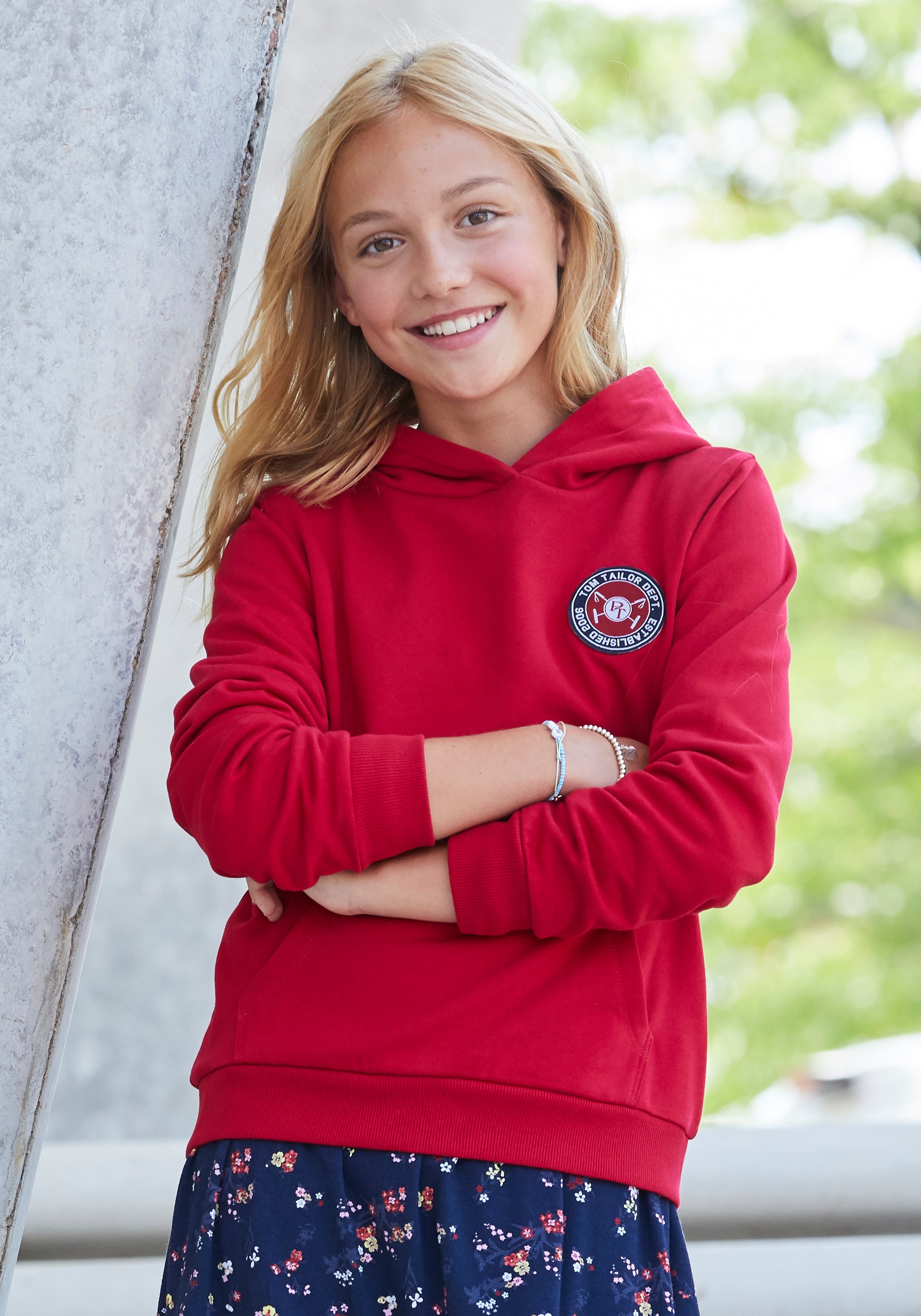 TOM TAILOR Polo Team Kapuzensweatshirt, mit Logo Badge