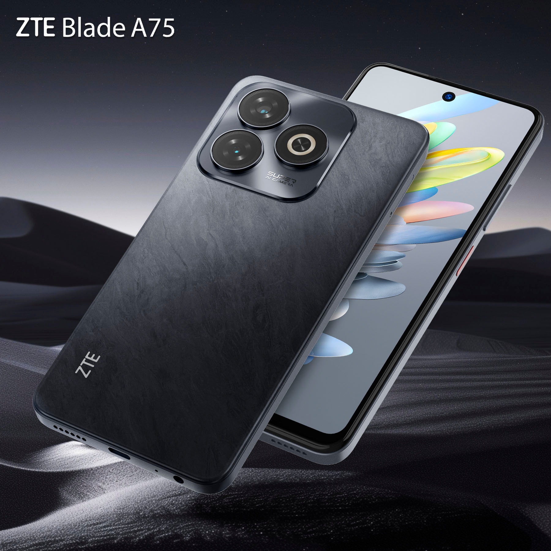 ZTE Smartphone »Blade A75«, schwarz