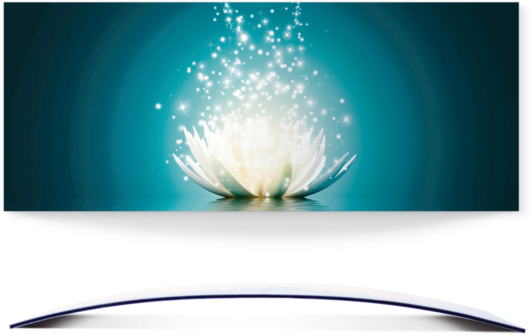 Artland Wandbild »Magie der Lotus-Blume«, Blumen, (1 St.), 3D Optik gebogen