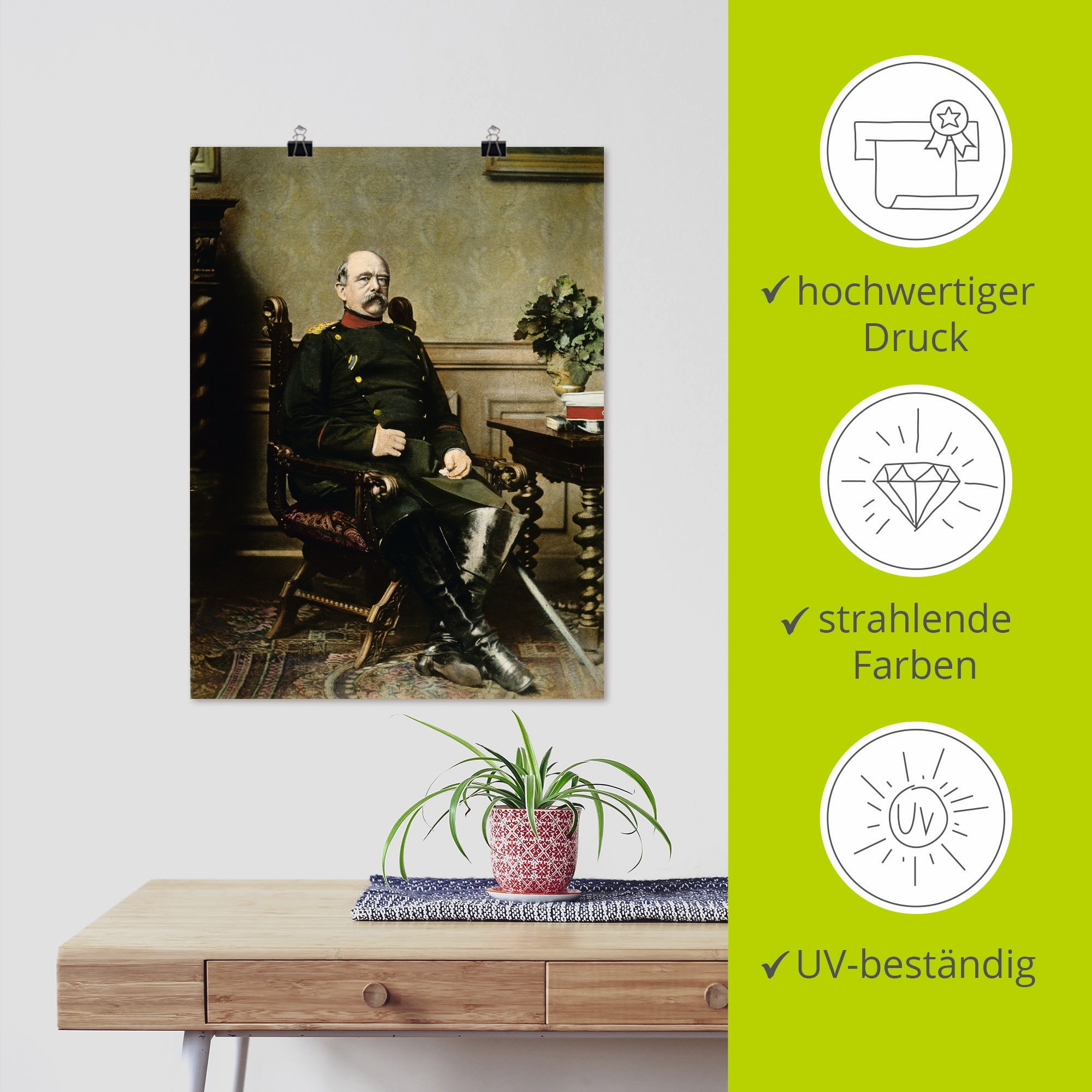 Artland Wandbild »Otto von Bismarck«, Menschen, (1 St.), als Leinwandbild, Poster in verschied. Größen