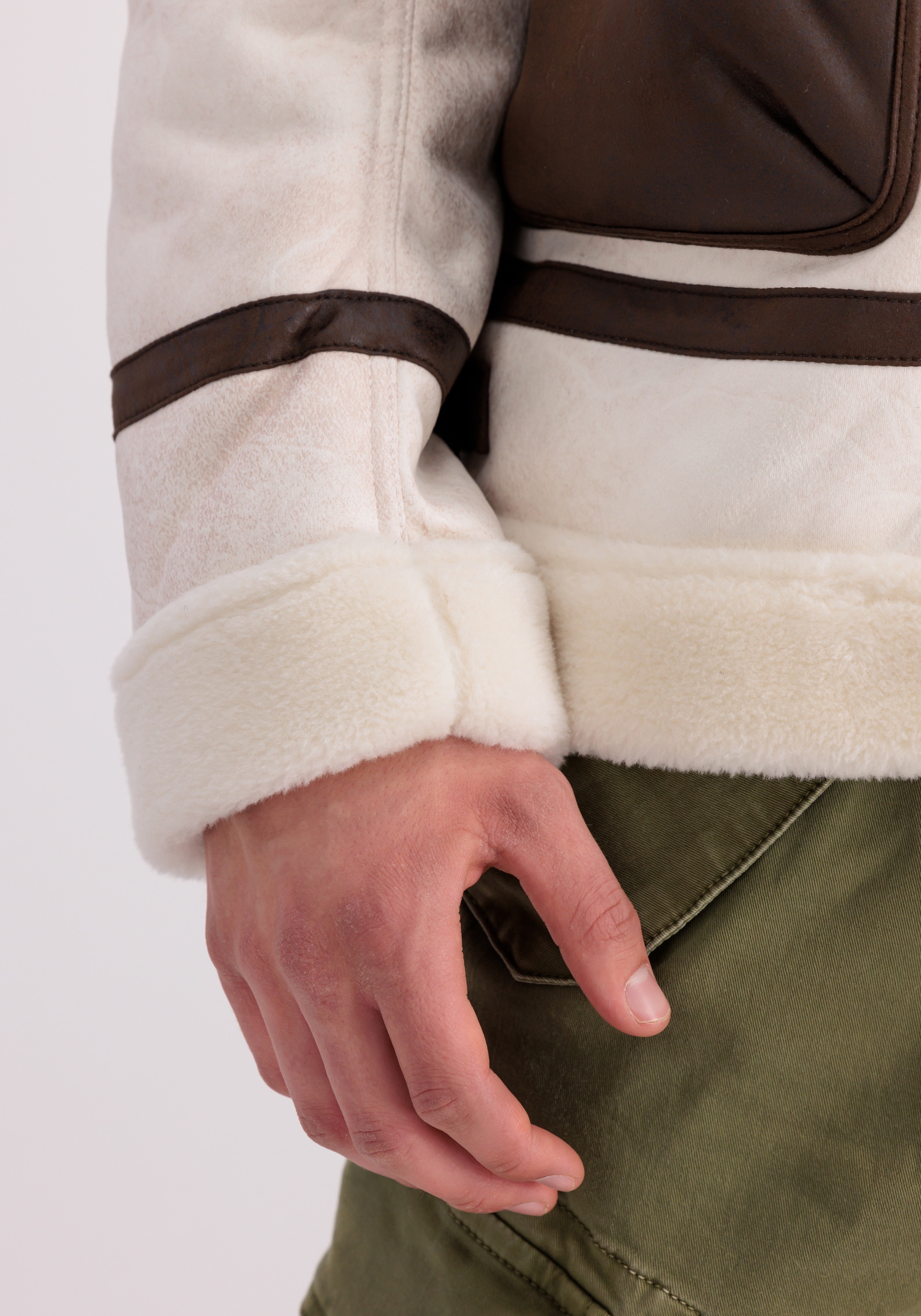 Alpha Industries Lederjacke »Alpha Industries Men - Leather & Vegan Jackets B-3 Arctic«