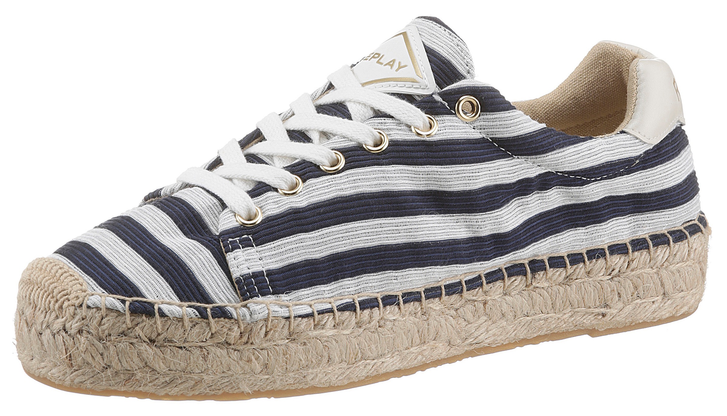 Replay Espadrille »PLAYAS«, mit Bast-Besatz