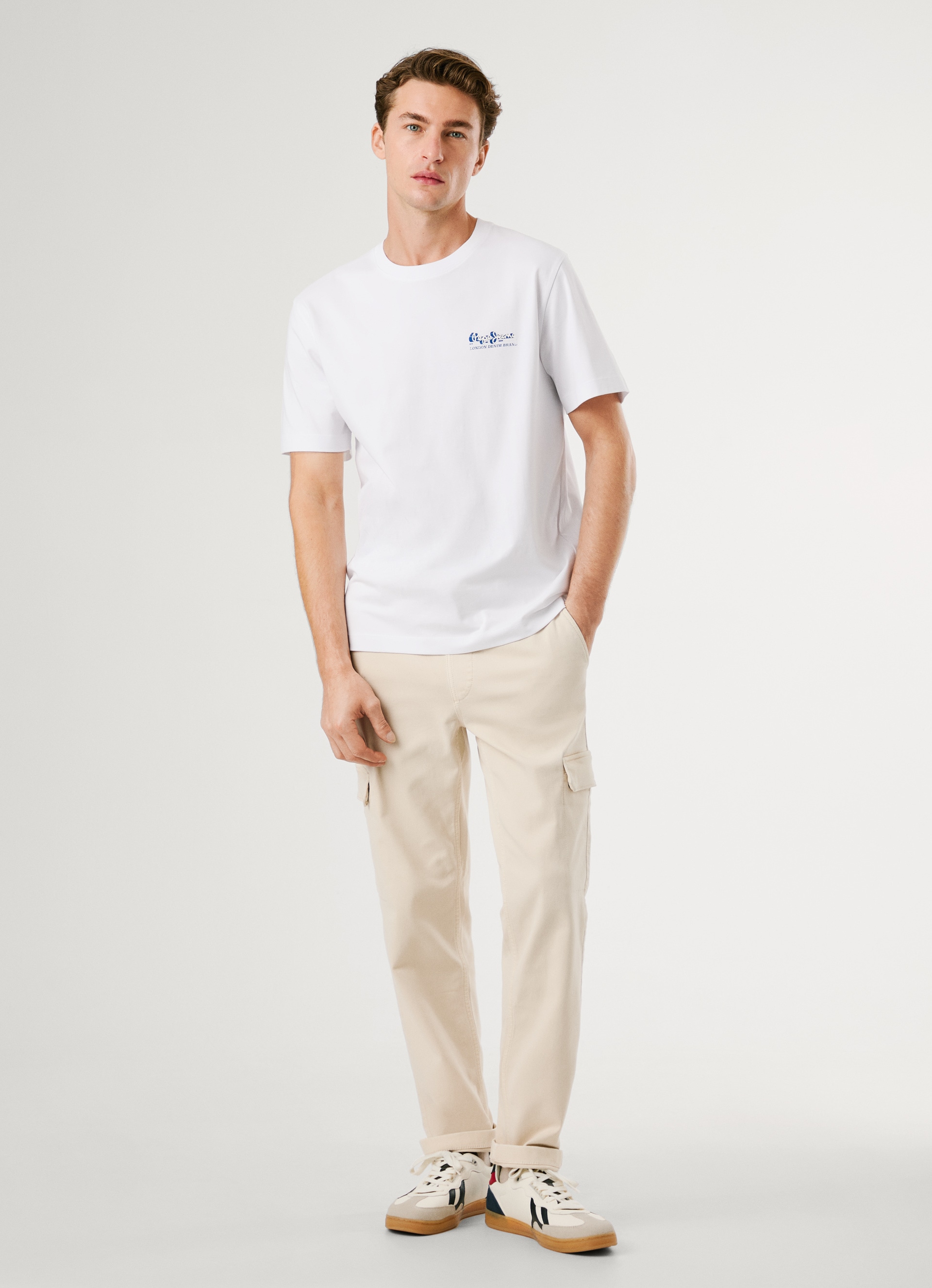 Pepe Jeans T-Shirt »MILON TEE«, mit geripptem Rundhals