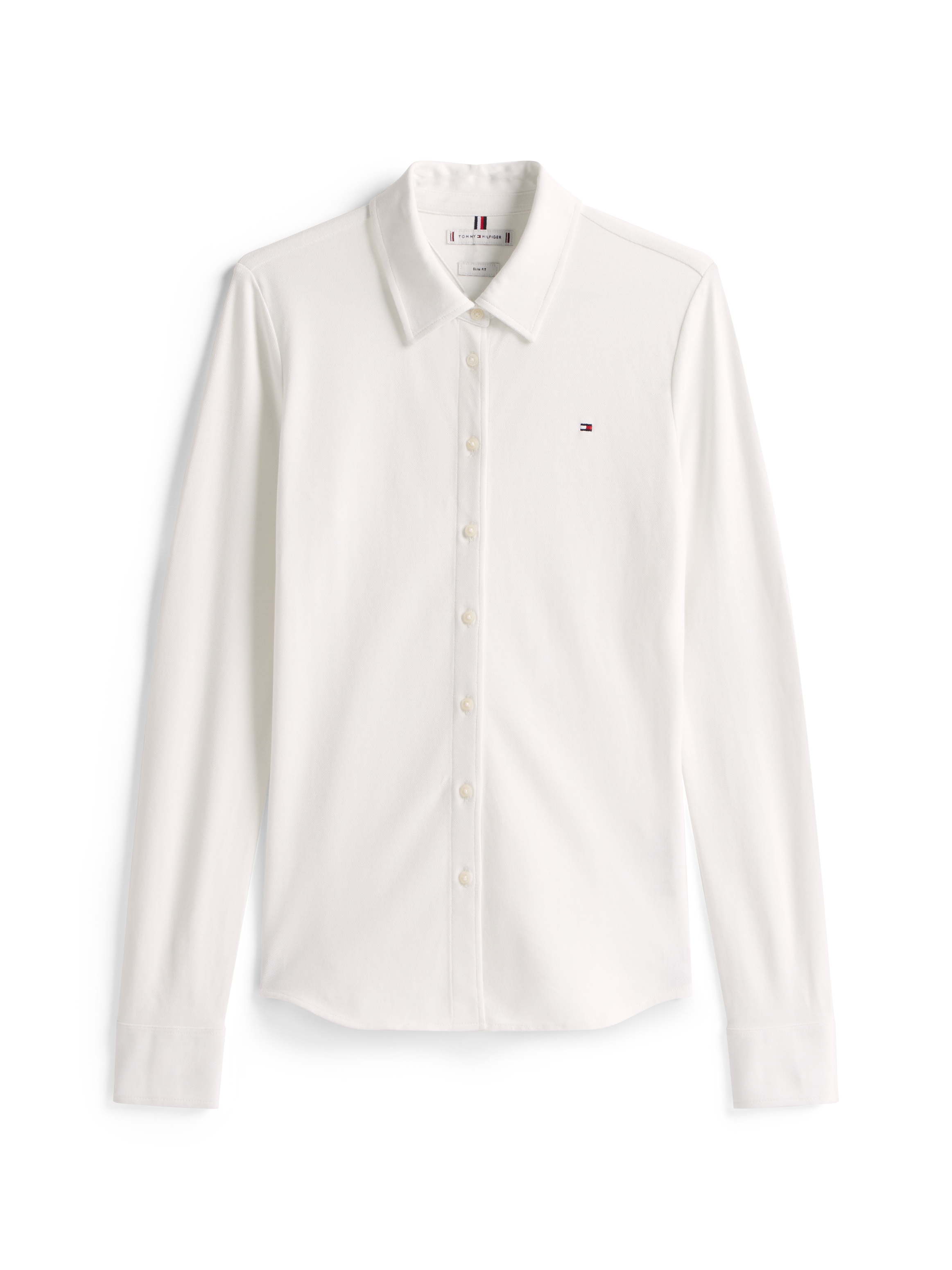 Tommy Hilfiger Poloshirt »1985 SLIM PIQUE BTN DOWN LS mit Polokragen und Label« Baumwollmischung, slim fit