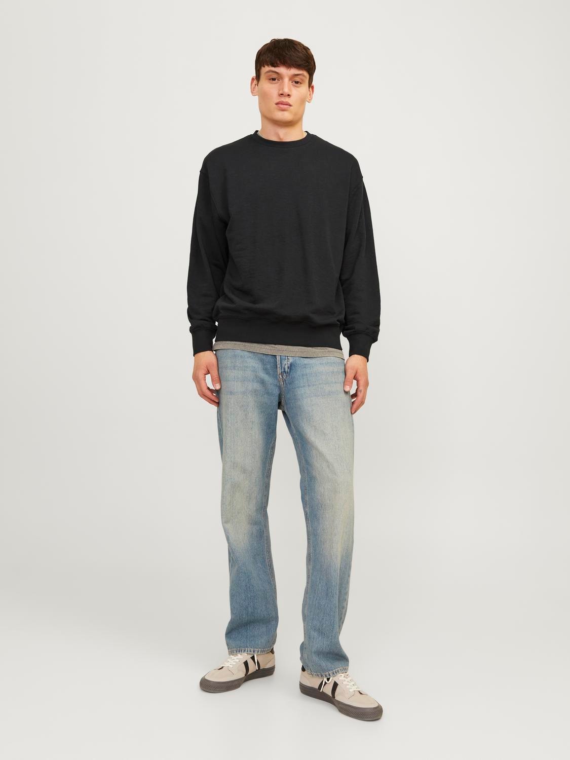 Jack & Jones Sweatshirt »JJECHARGE SWEAT CREW NECK NOOS« mit Rippbündchen