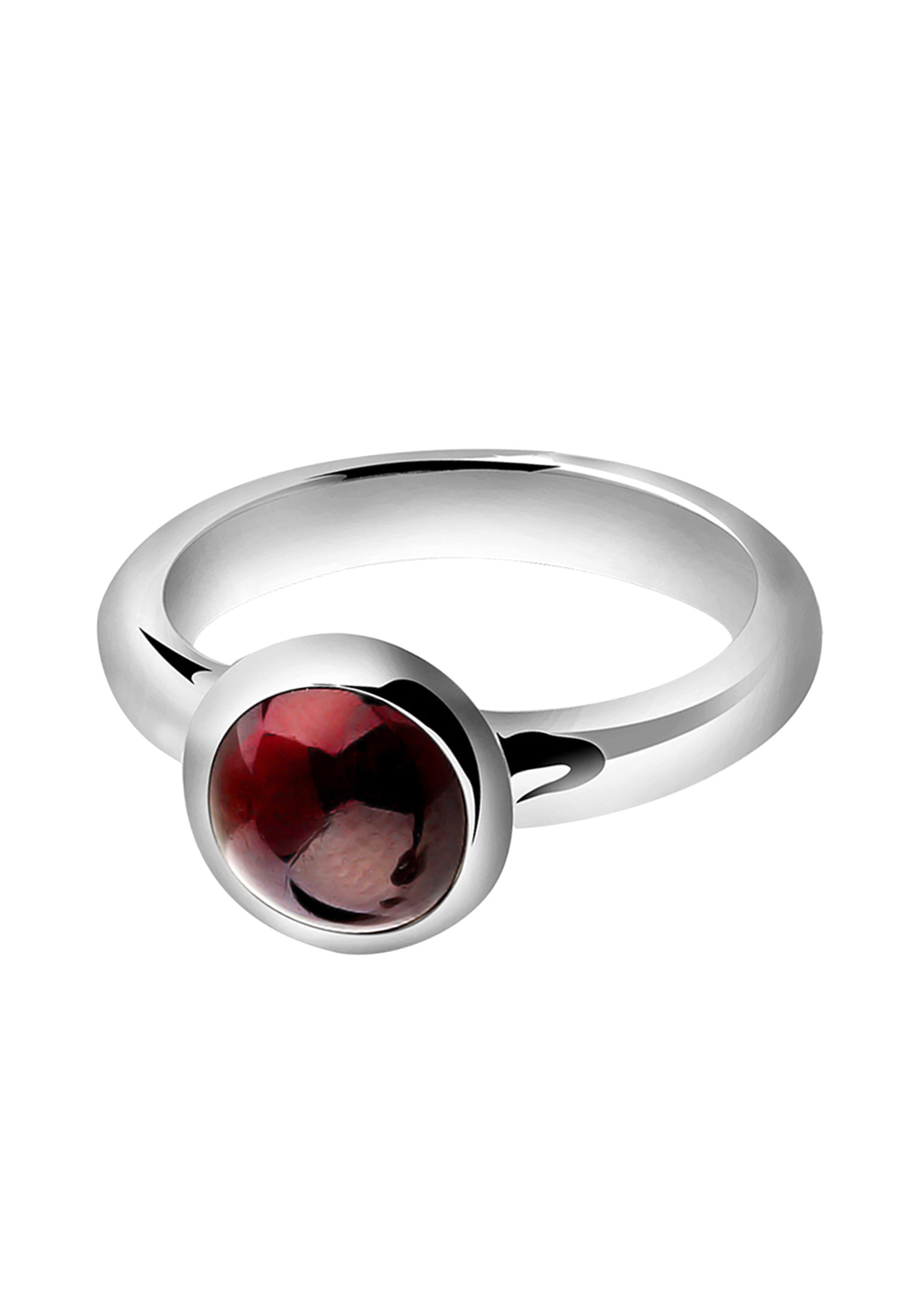 Nenalina Silberring »Ring Granat Cabochon Edelstein Rund Rot 925 Silber«