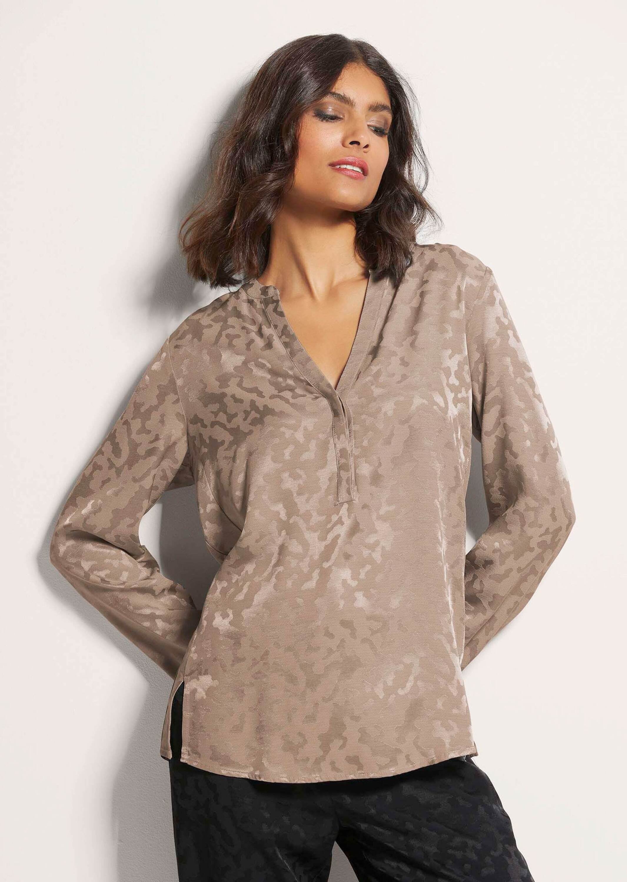 MADELEINE Langarmbluse »Bluse Lange Jacquard-Bluse«