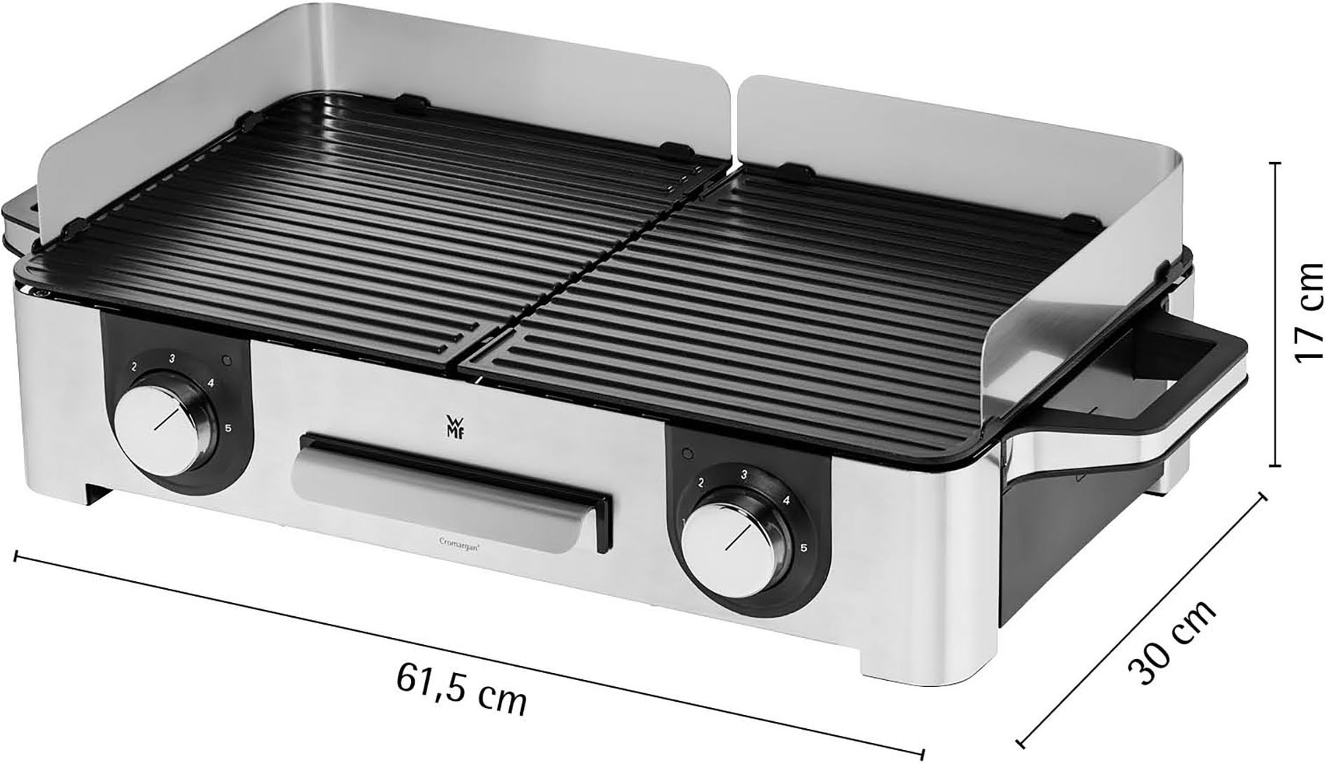 WMF Standgrill »Lono Master, inkl. Standfuß« 2400 W antihaftbeschichtete Aluminium-Gussplatten, Outdoor geeignet