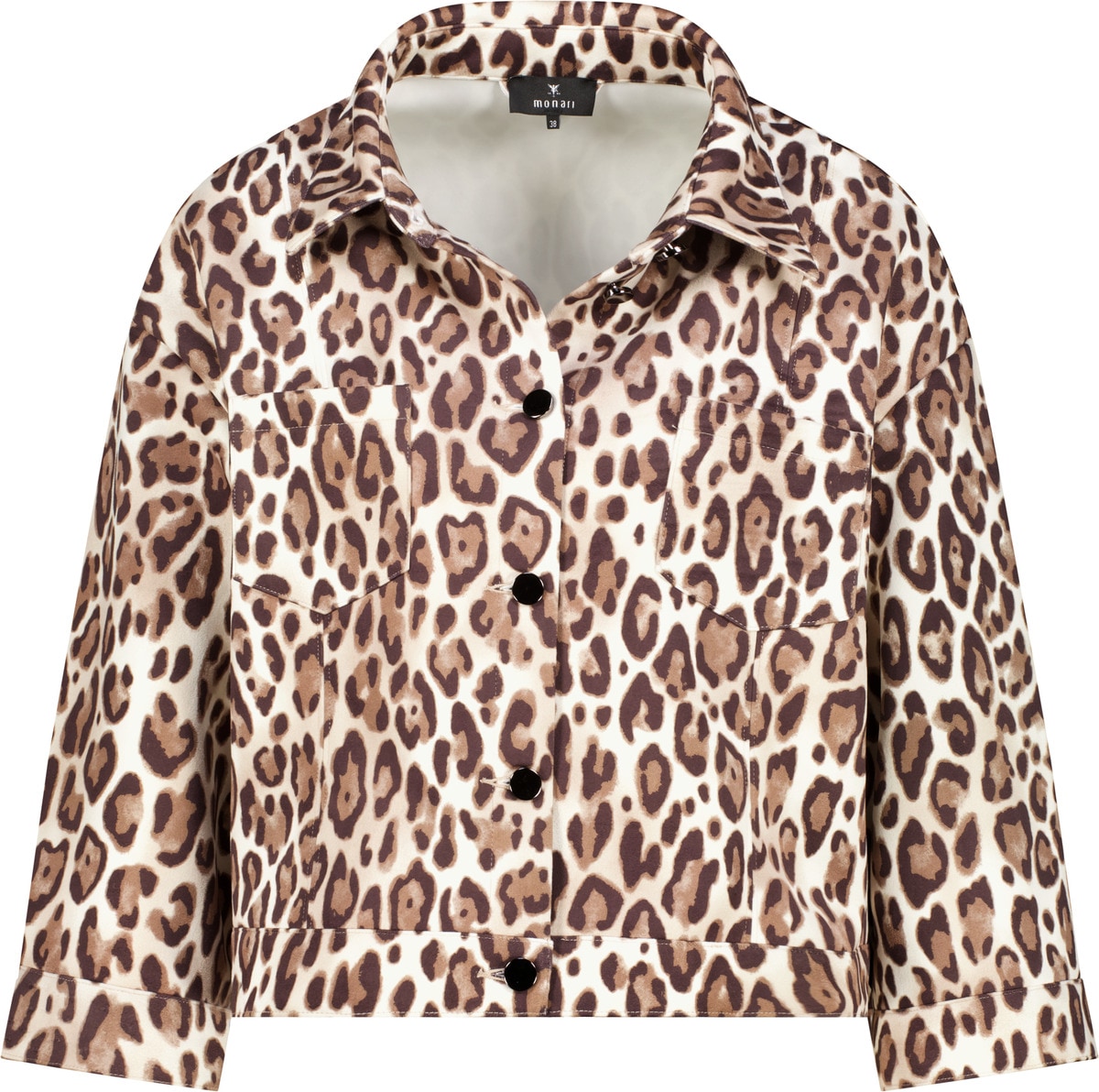 Monari Kurzjacke »Jacke Leodruck Allover« ohne Kapuze Regular fit mit Leomuster
