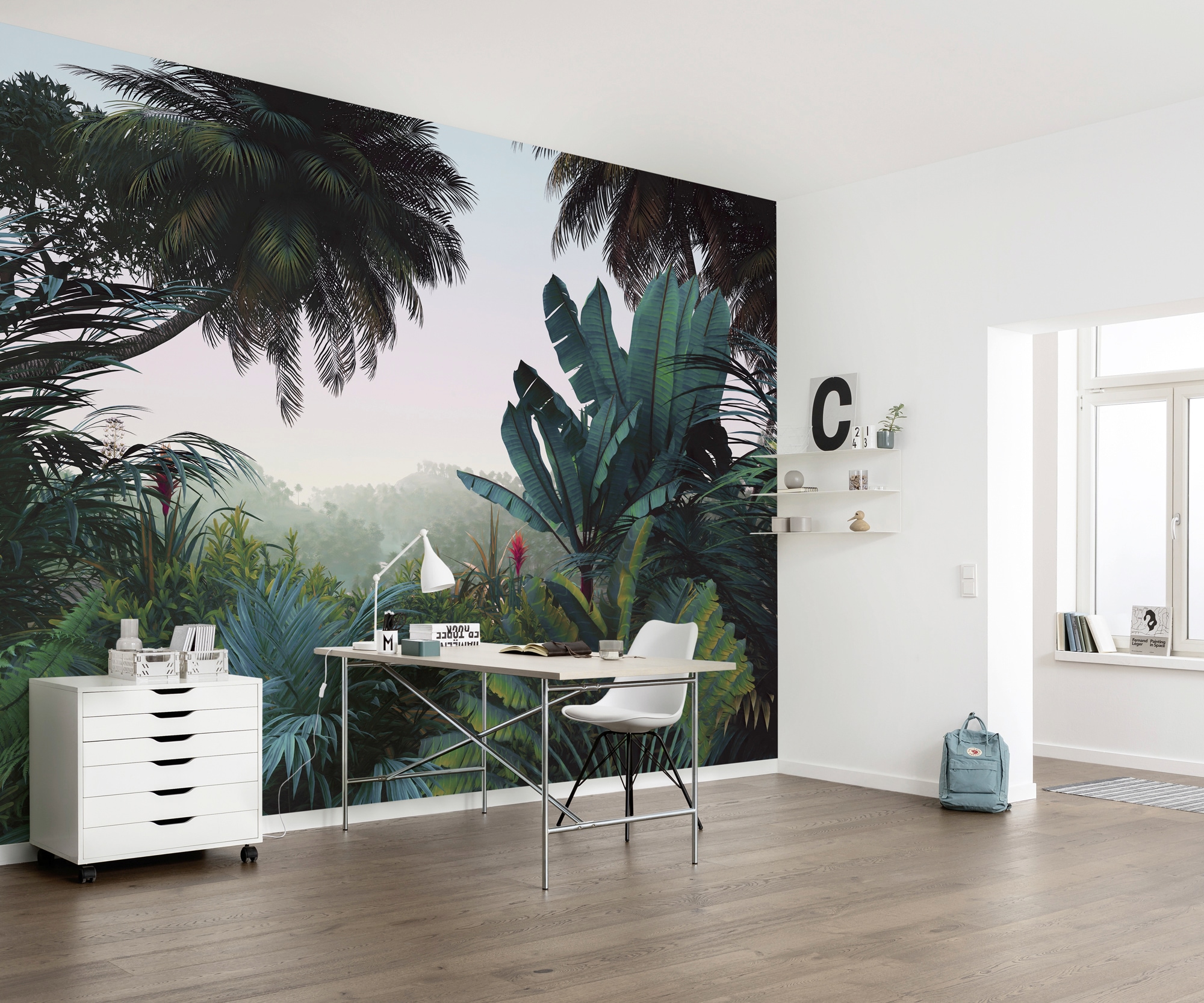 Komar Vliestapete »Digitaldruck Vlies -  Jungle Morning - Größe 400 x 250 cm« bedruckt glatt Wohnzimmer, Schlafzimmer
