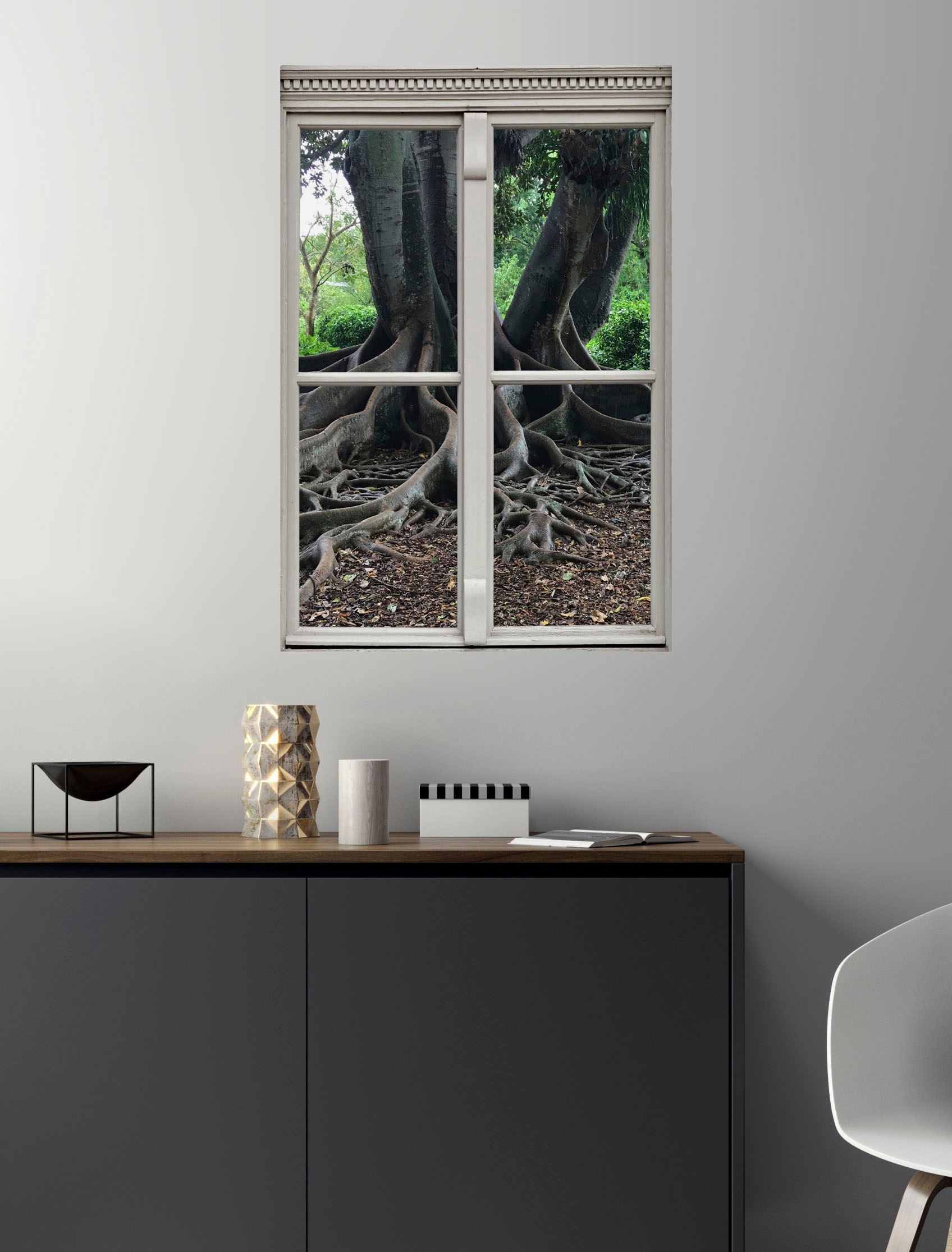 queence Wandsticker »Wurzeln« Wandsticker, Wandbild, selbstklebend, 3D, Fenster