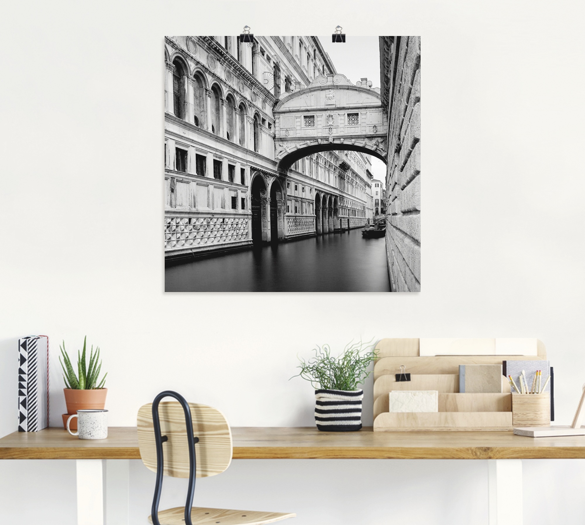 Artland Poster »Seufzerbrücke«, Italien, (1 St.), als Alubild, Leinwandbild, Wandaufkleber oder Poster in versch. Größen