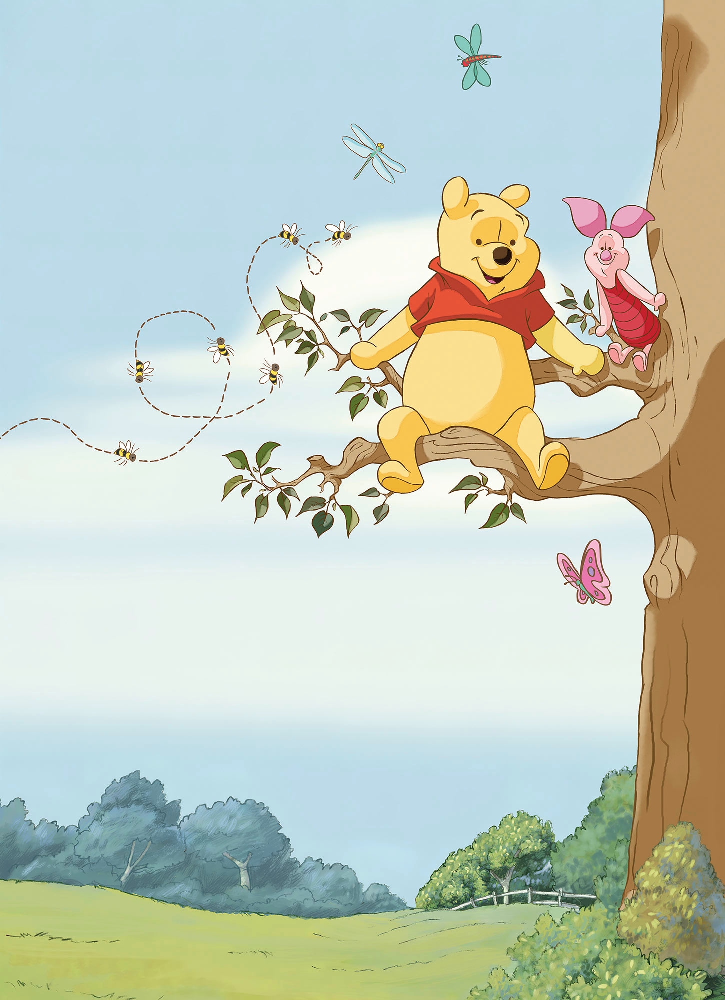 Fototapete »Fototapete«, bedruckt, Fototapete - Winnie Pooh Tree - Größe 184 x 254 cm