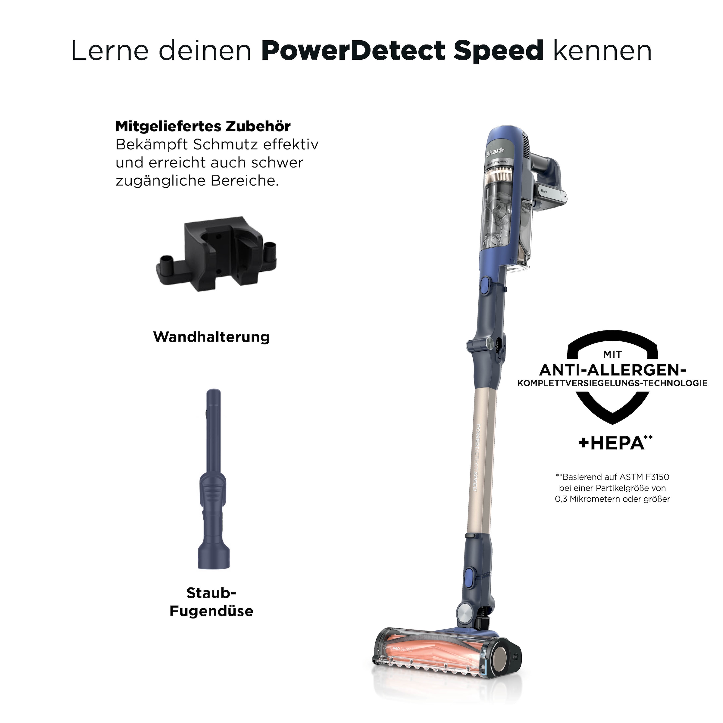 Shark Akku-Hand-und Stielstaubsauger »Shark PowerDetect Speed Pet Pro Clean and Empty IA3241EUT« Reveal-Technologie:, Flexology