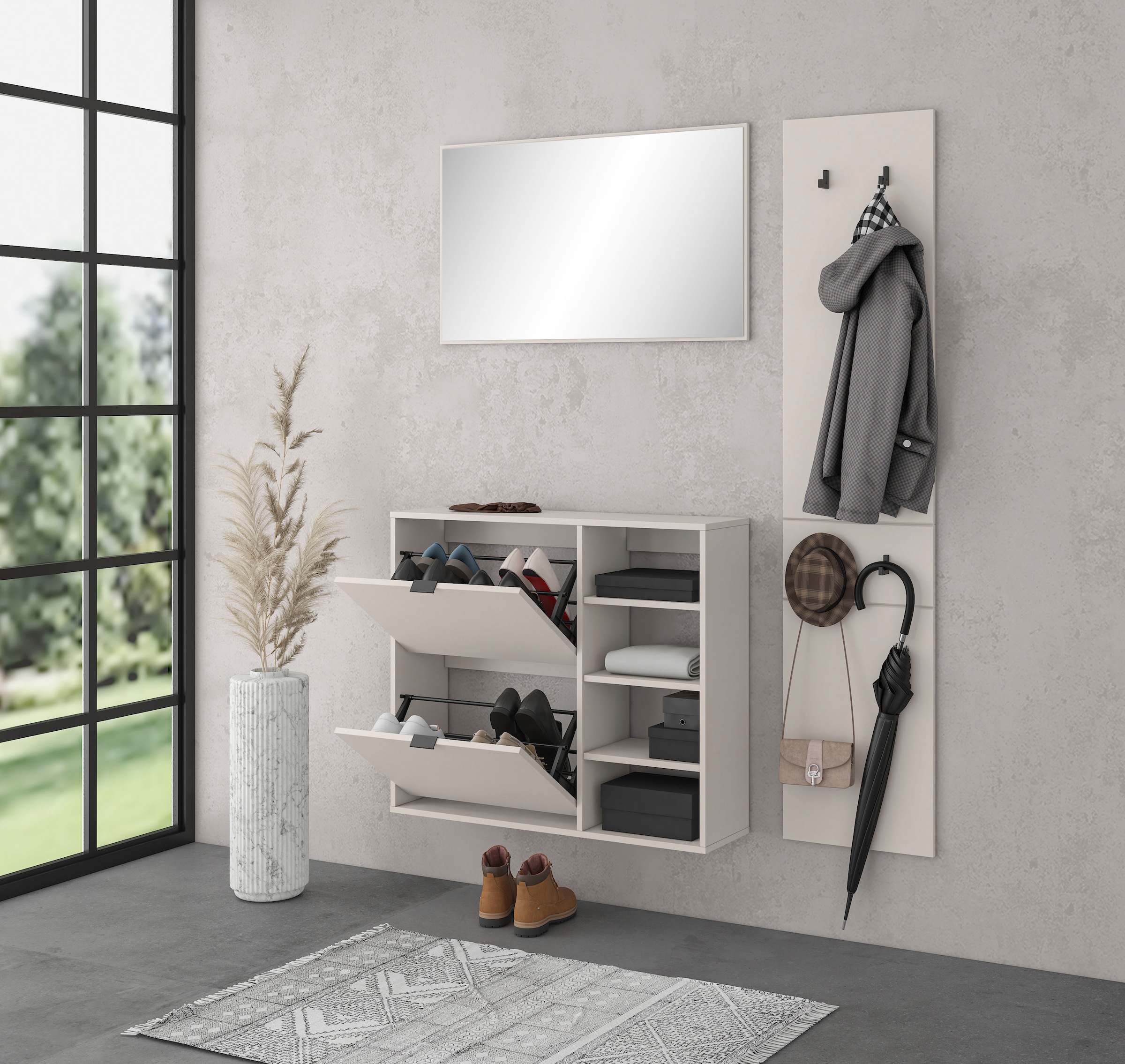 HBZ Garderoben-Set »Florenz Garderobe B/H/T 140x180x27 cm« 3 Stk. tlg.