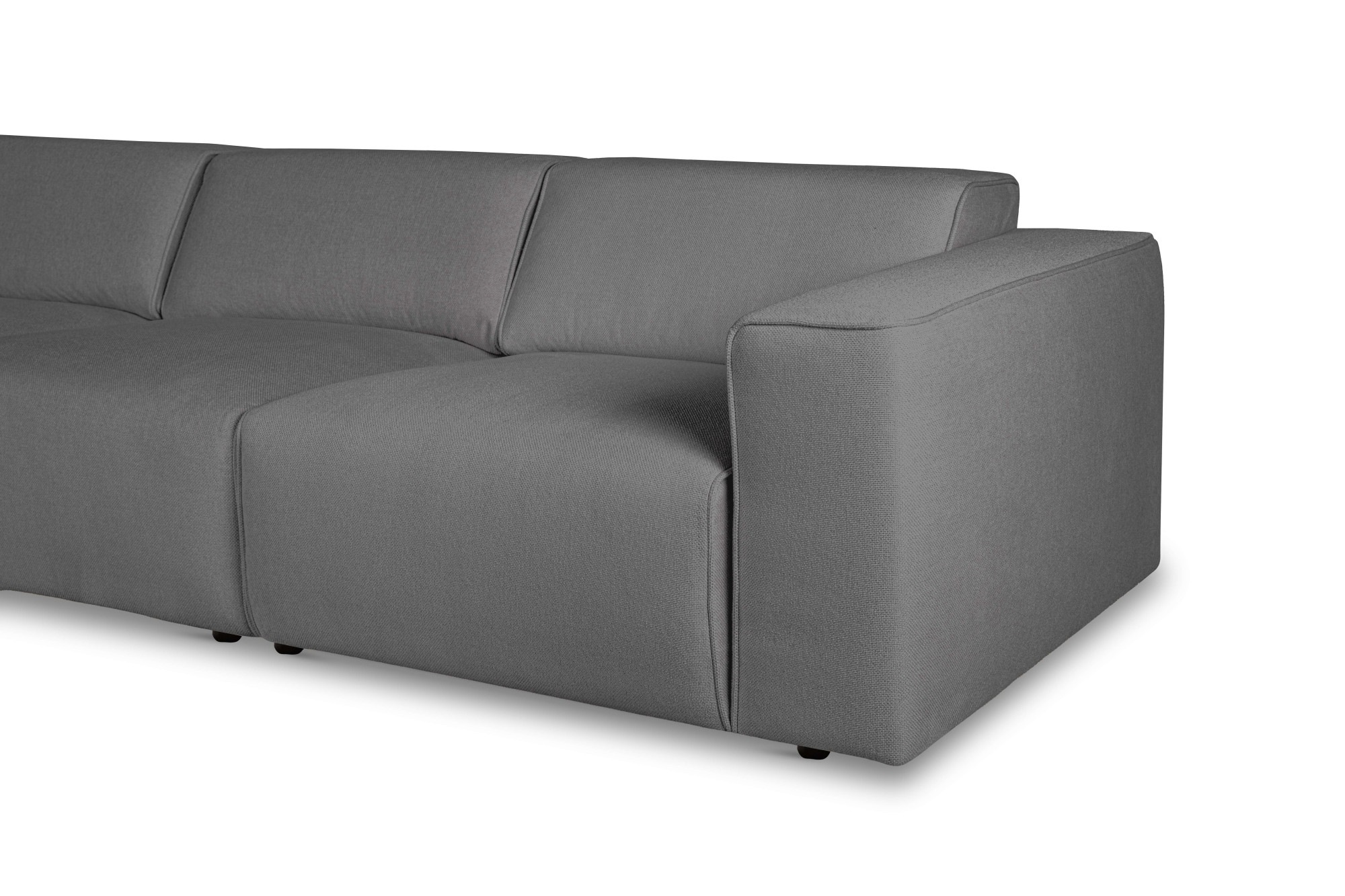 andas Ecksofa »Noord«, L-Form, mit Kedernaht, Breite 281 cm, Cord, Struktur, Webstoff