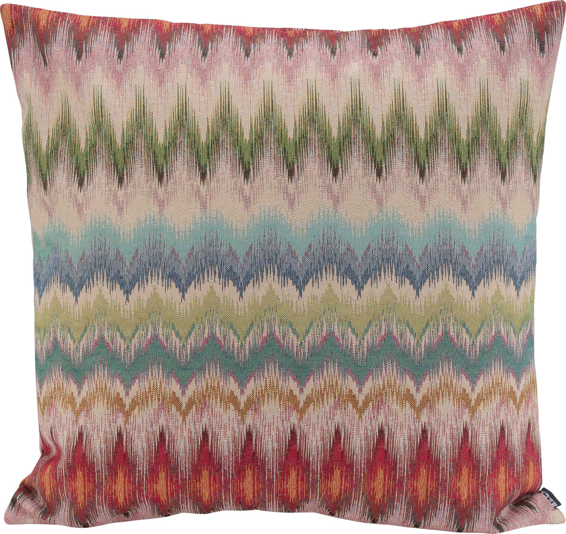 H.O.C.K. Dekokissen »Esra« mit Zick-Zack-Muster in bunt, Größe B/L: 60 cm x 60 cm