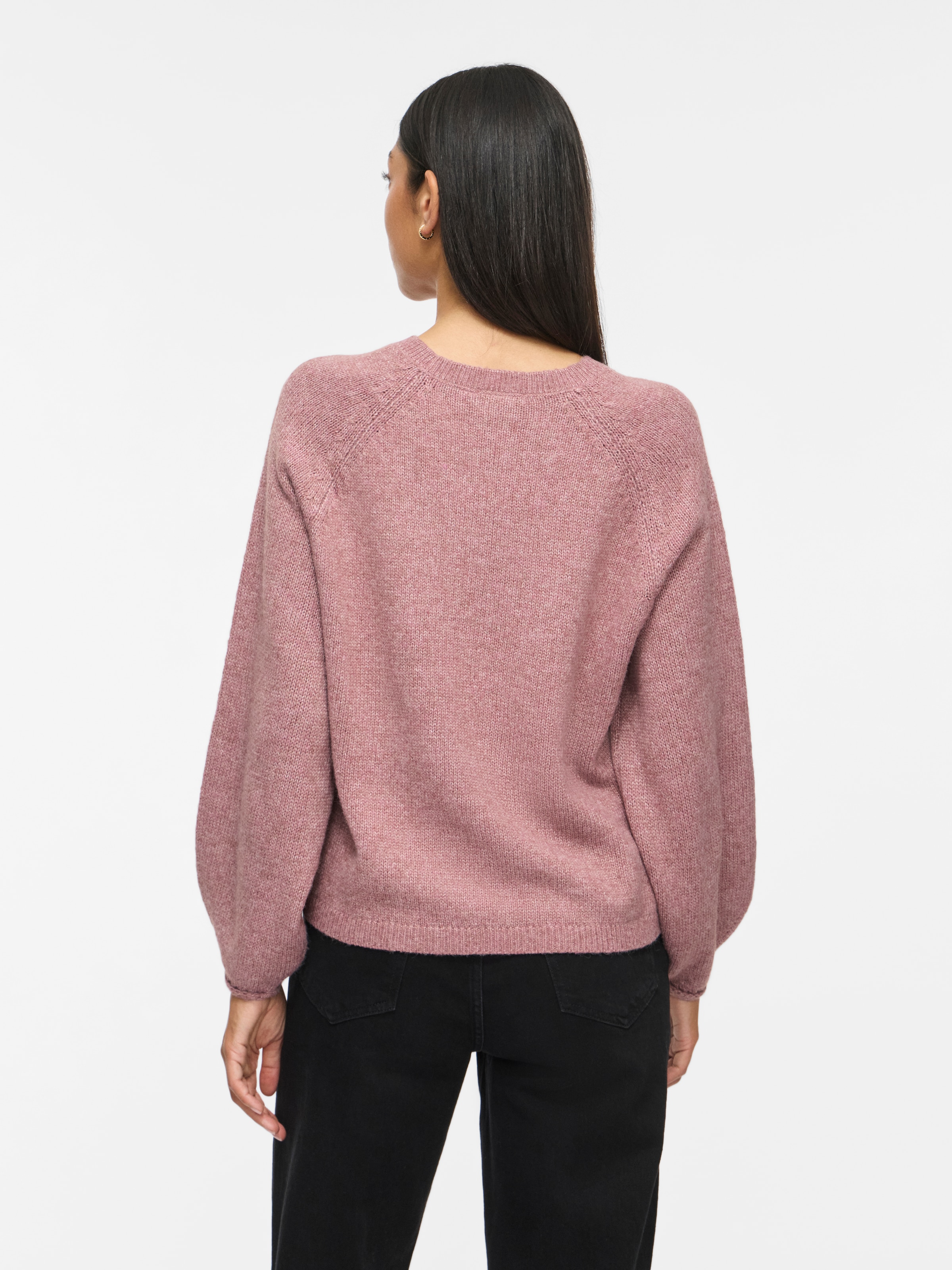 Vila Strickpullover »VISAPNA O-NECK L/S KNIT TOP/PB/1« mit Rundhalsausschnitt, aus Strick, Regular Fit