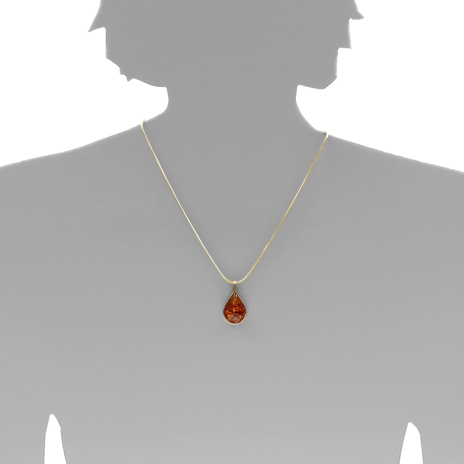 OSTSEE-SCHMUCK Kettenanhänger »- Gleiter-Wilhelma - Gold 333/000 - Bernstein«