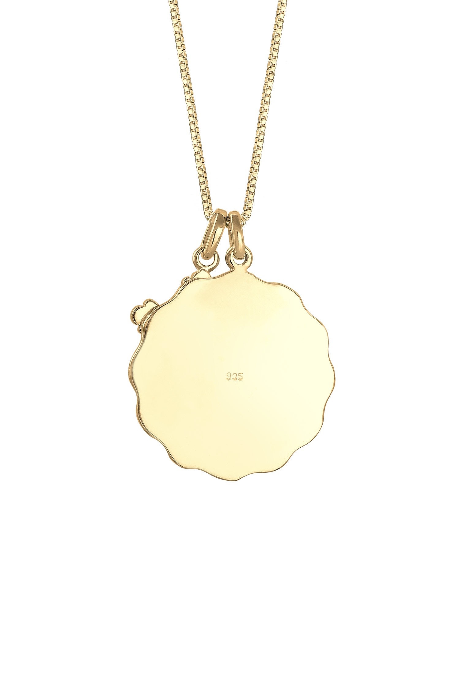 Elli Lange Kette »Halskette Antik Vintage Kreuz Zirkonia 925 Sterling Silber vergoldet«