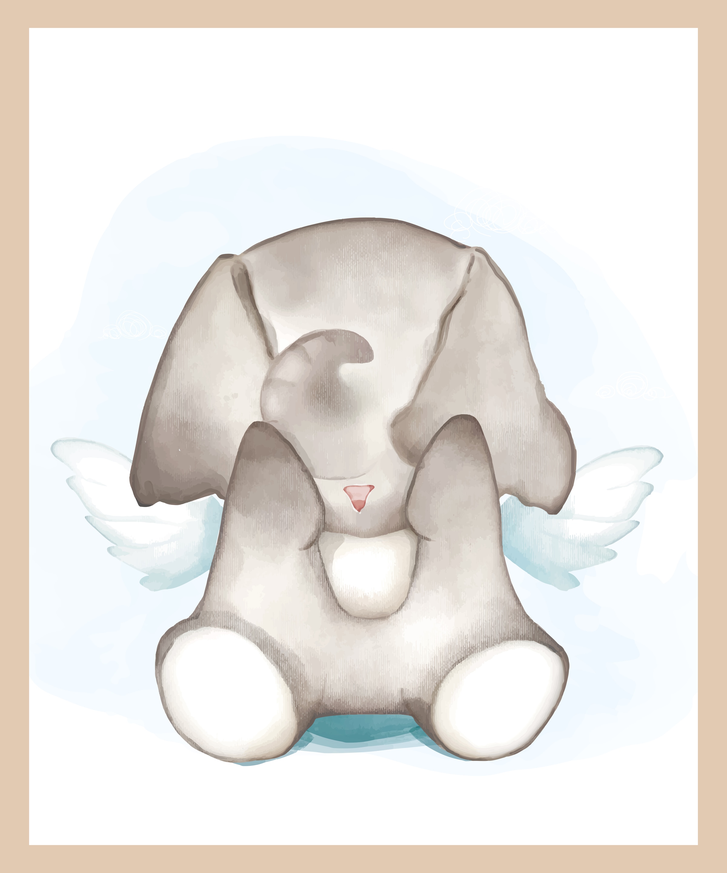 Lüttenhütt Poster »Elefant mit Flügeln«, Fantasy-Elefant-Tiere, (1 St.), HD Premium Druck