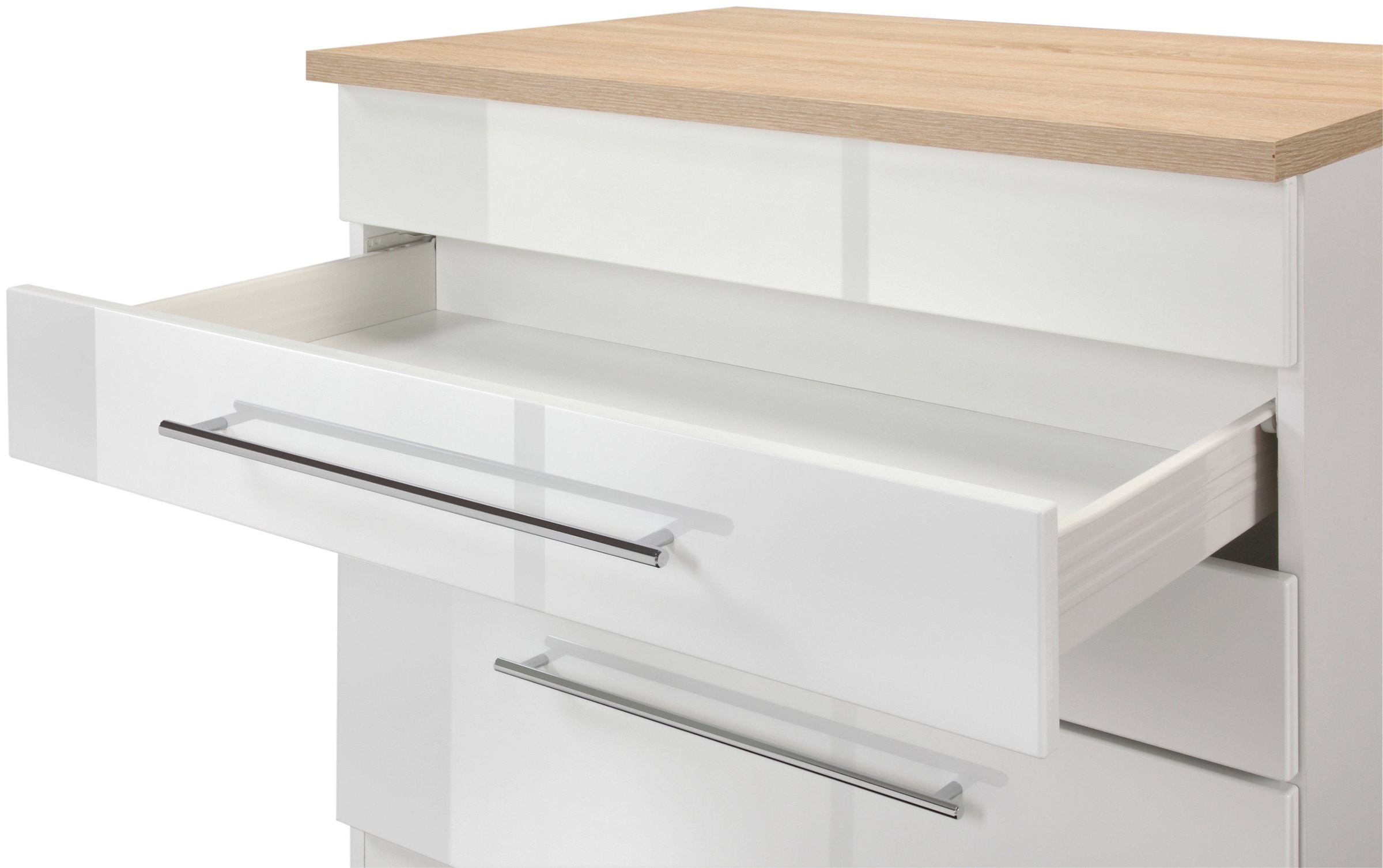 KOCHSTATION Küchenzeile »KS-Wien« Breite 340 cm, wahlweise mit E-Geräten und Induktion