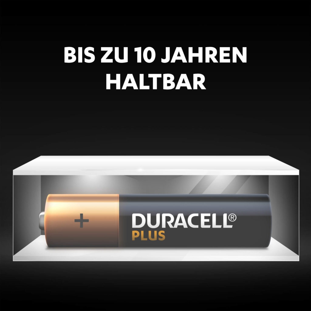 Duracell Batterie »Plus Micro/AAA/LR03«, LR03, 1,5 V, (10 St., Alkaline Batterie, 10 Stück), 1.5V