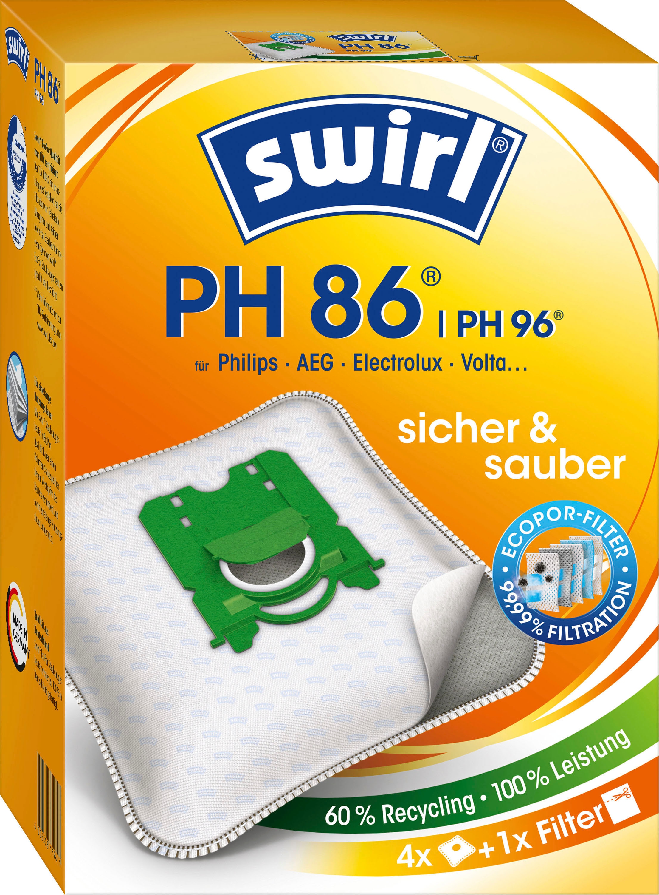 Swirl Staubsaugerbeutel »Swirl® PH Philips«, OTTO 86/96 bei jetzt für 4er- Staubsaugerbeutel (Packung), Pack