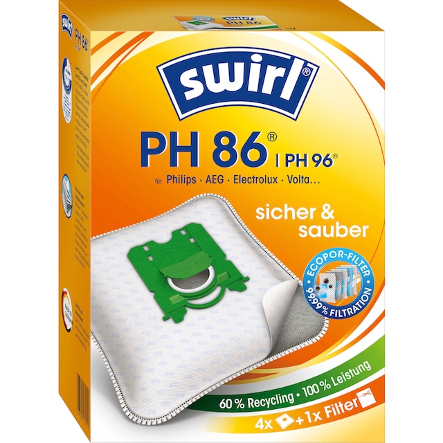 Swirl Staubsaugerbeutel »Swirl® PH 86/96 Staubsaugerbeutel für Philips«,  (Packung), 4er- Pack jetzt bei OTTO