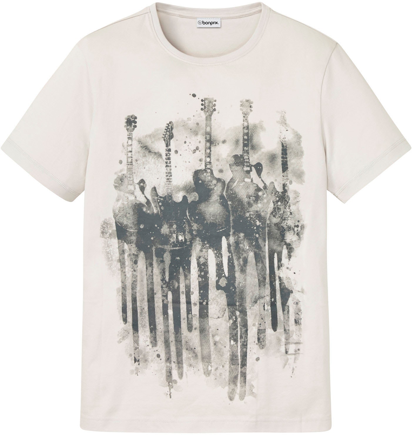 bonprix T-Shirt Regular Fit, Kurzarm, mit Frontprint, aus Baumwolle