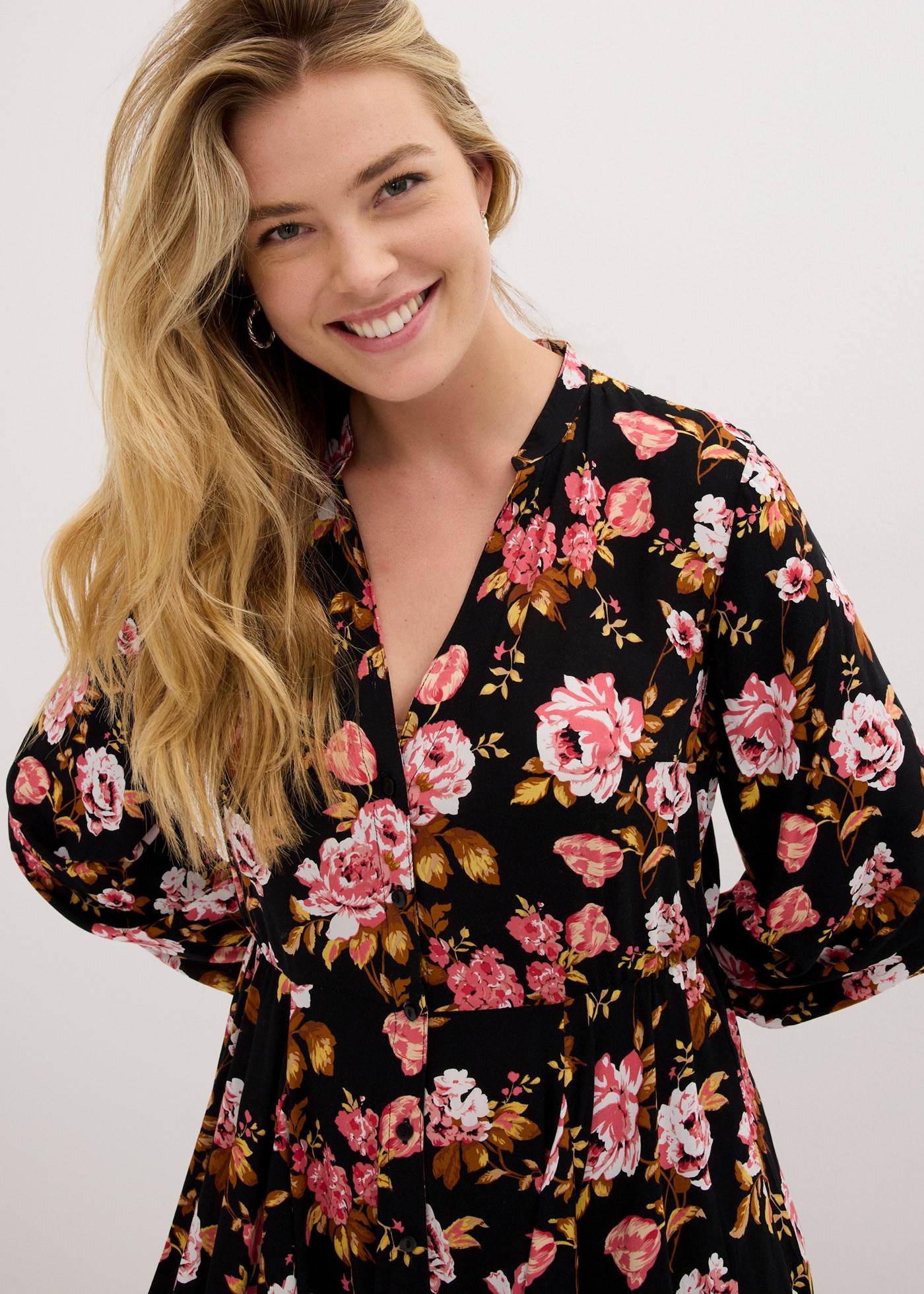 bonprix Hemdblusenkleid »Hemdblusenkleid aus reiner Viskose« Hemdblusenkleid aus reiner Viskose