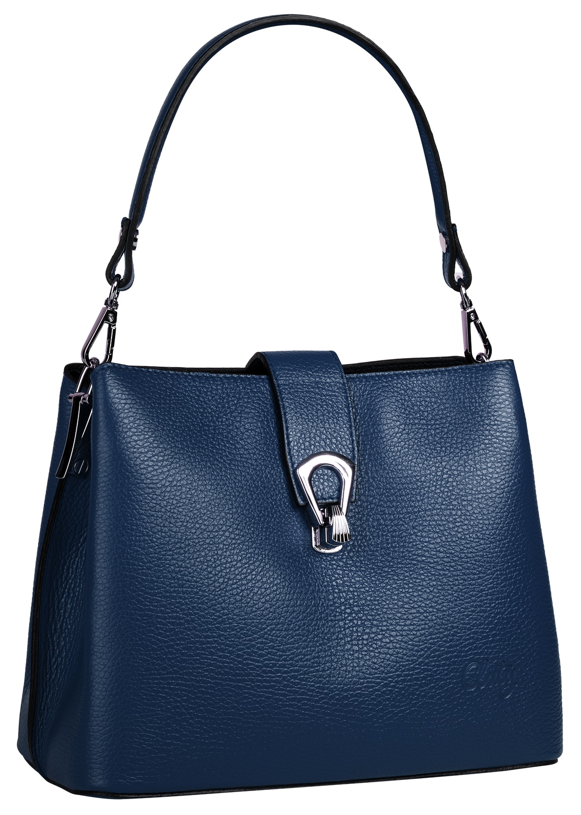 Cluty Umhängetasche, echt Leder, Made in Italy