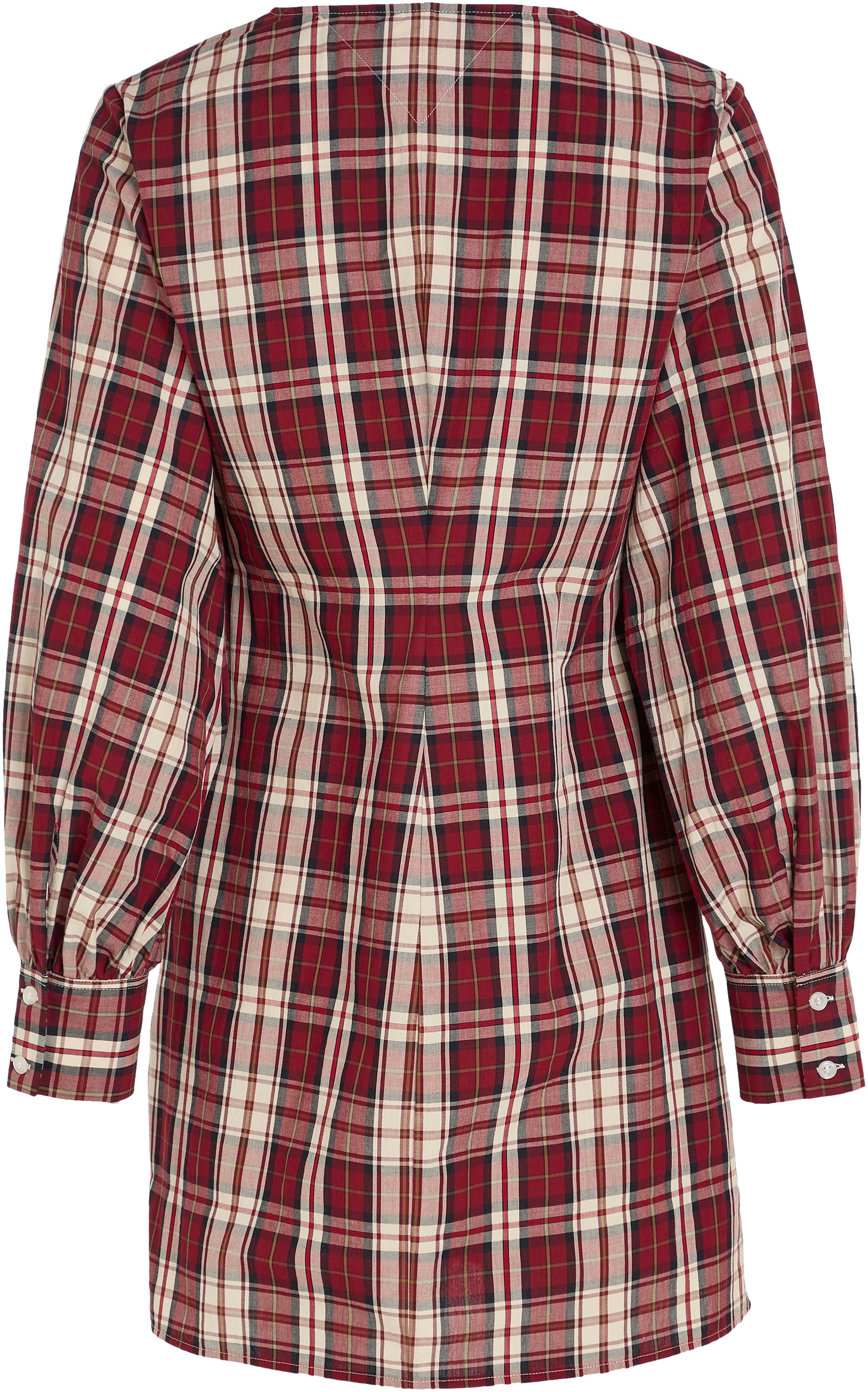 Tommy Hilfiger Blusenkleid »TARTAN CO V-NECK SHIRT DRESS«, mit 2-Knopf- Manschetten online bei OTTO