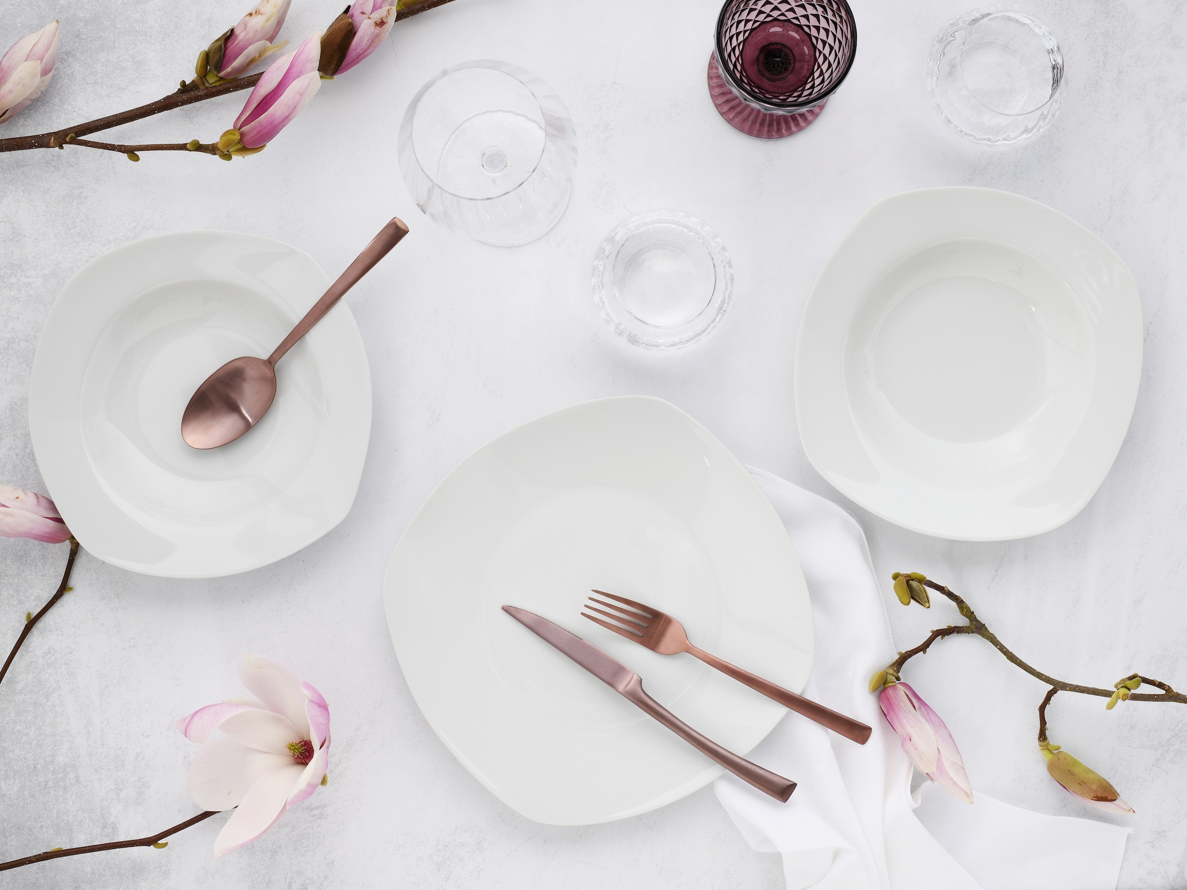 CreaTable Teller-Set »Amelie Weiß, Teller Set 18-tlg« Daily Use, Zeitlos