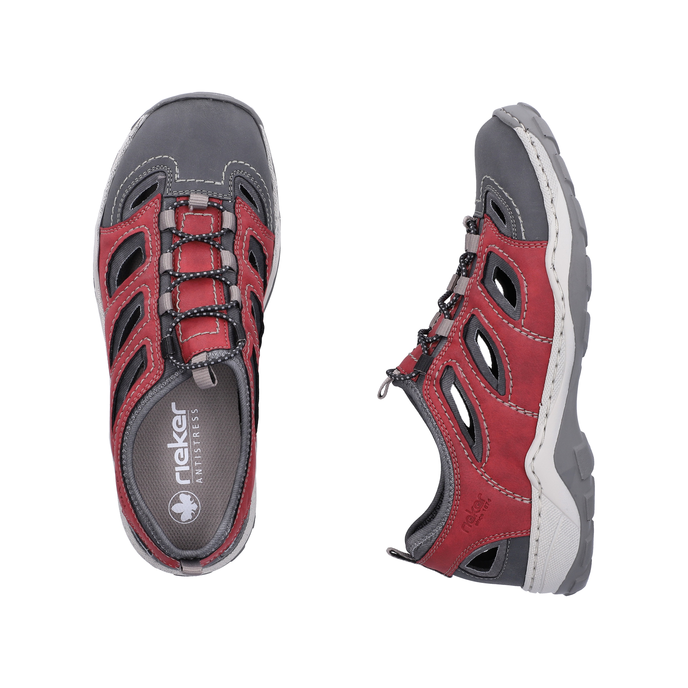 Rieker Slipper  Trekking Schuh, Sandale, Sommerschuh mit praktischem Gummizug