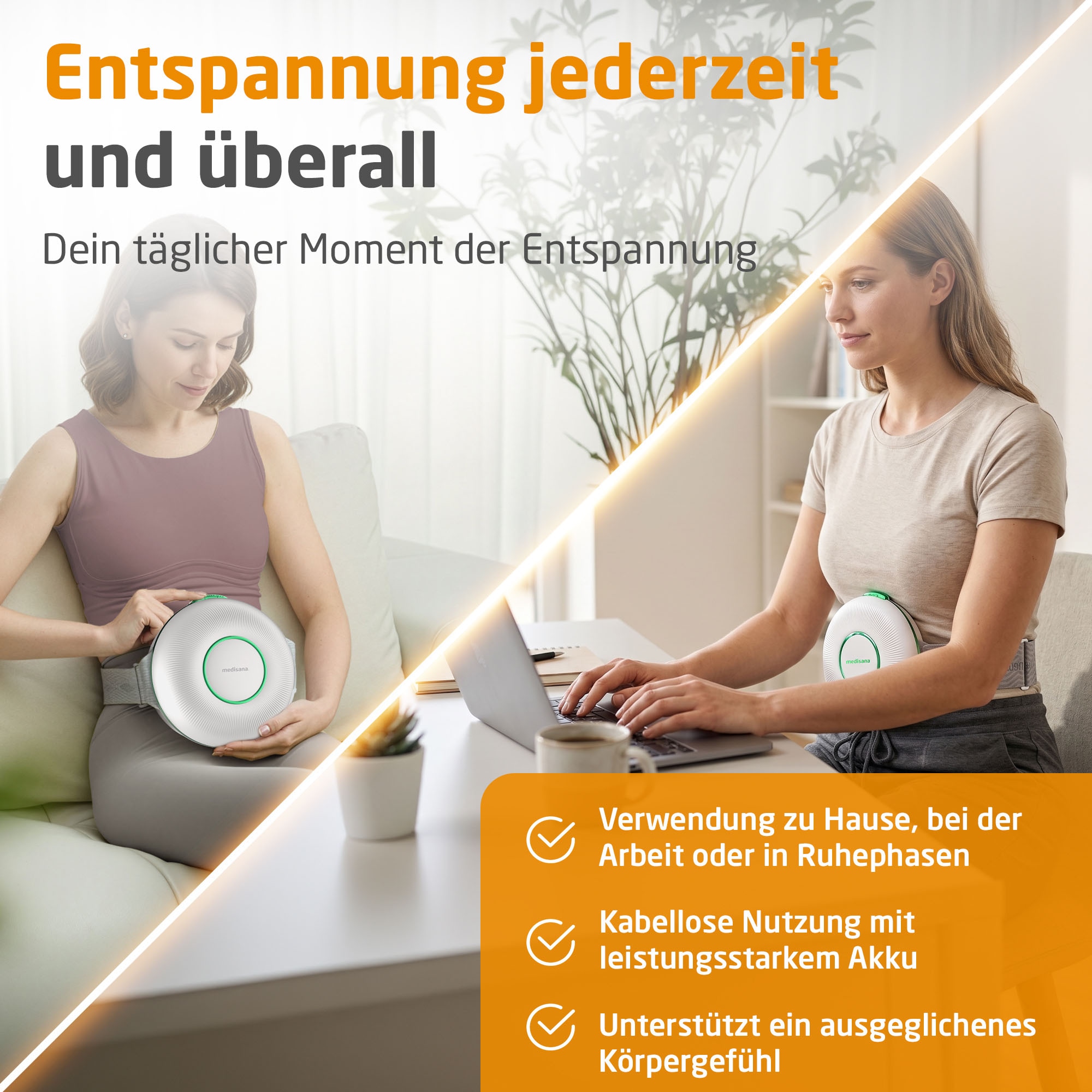 Medisana Massagegerät »BM 100« Bauchmassage, 3 Programme, Bindegewebe, Haut, Darmfunktion, mit Wärme