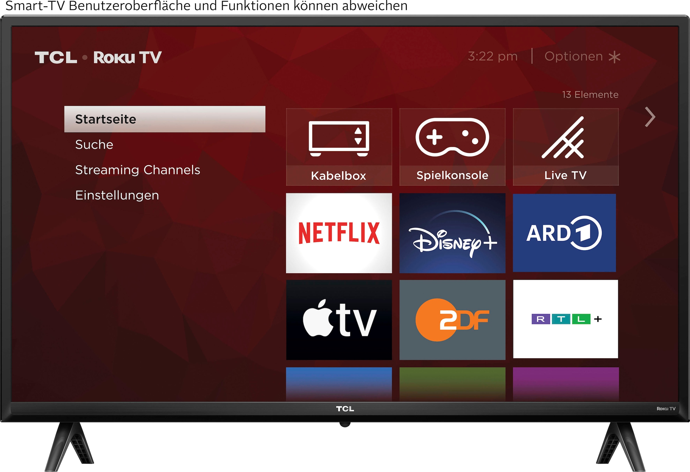 TCL LCD-LED Fernseher »32RS530X1«, HD, Smart-TV, Roku TV, Smart HDR, HDR10, Chromecast, Youtube, Netflix