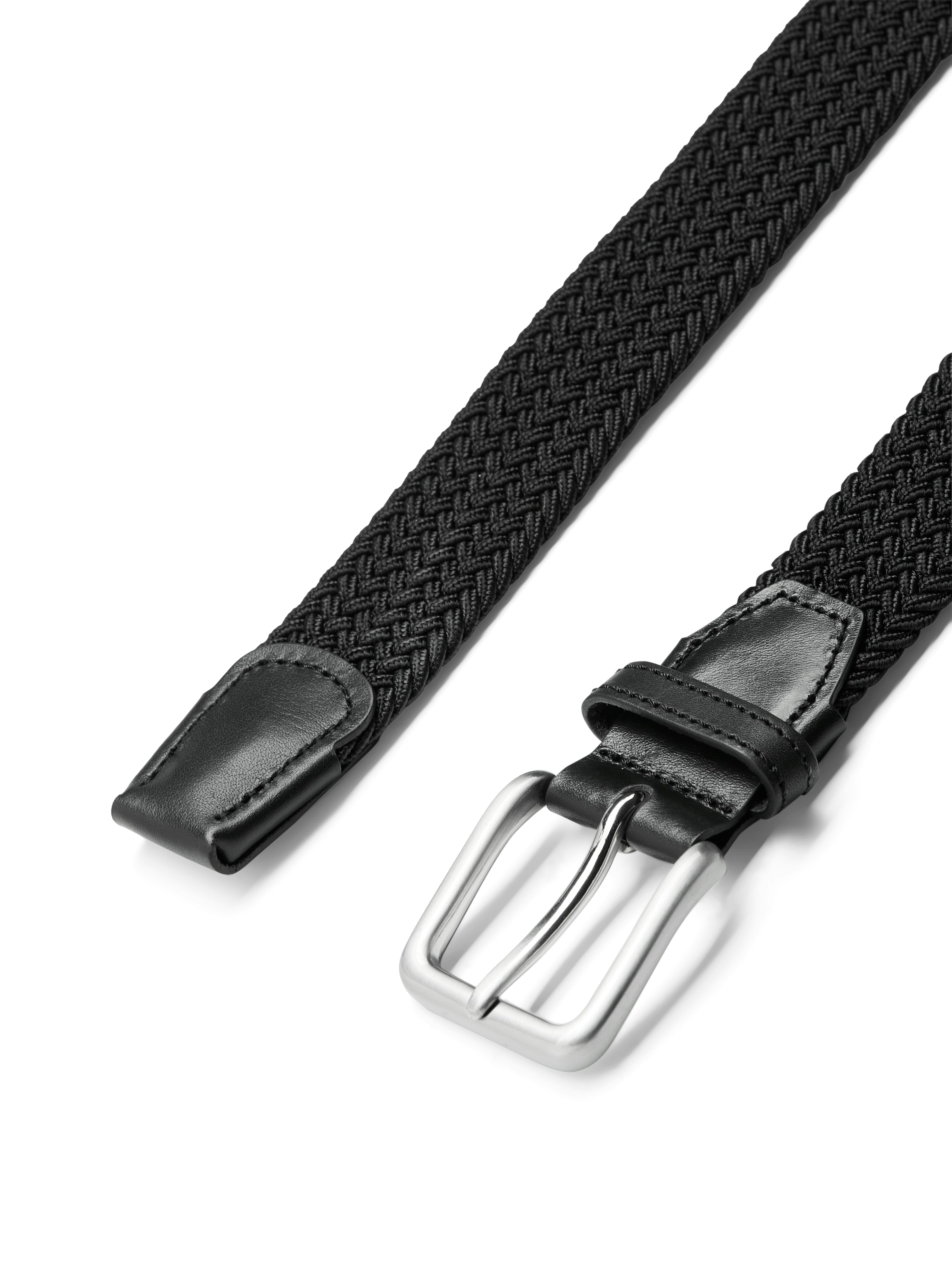 Jack & Jones Stretchgürtel »JACSPRING WOVEN BELT NOOS«, mit silberfarbener Schließe