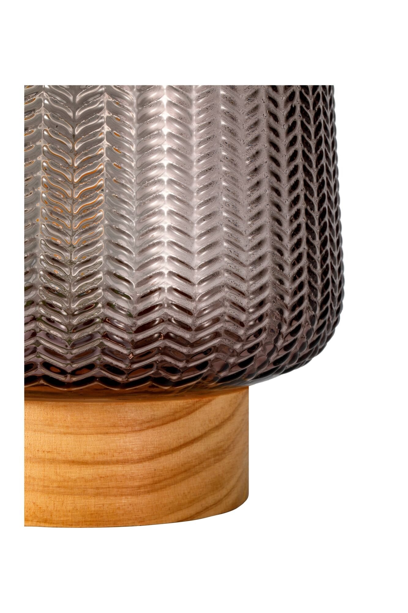 Pauleen LED Tischleuchte »Fancy Glamour mobile Taupe Glas/Holz«, 1 flammig, Leuchtmittel E27 | Leuchtmittel wechselbar, E27, Timer Batterie