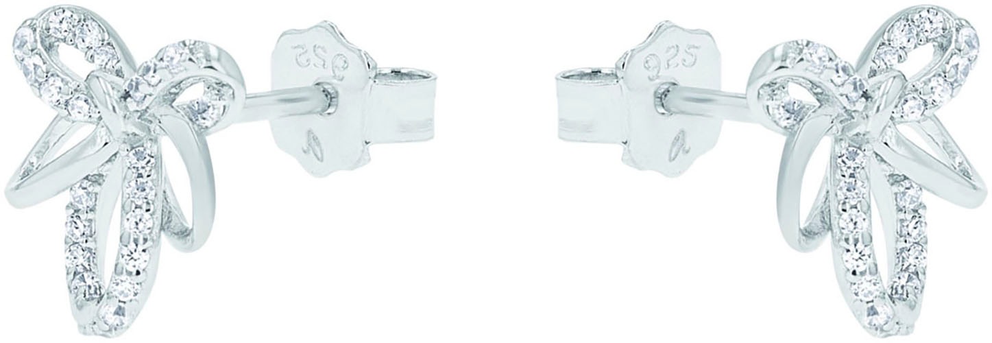 Amor Paar Ohrstecker »Schleife, 2039965«, mit Zirkonia (synth.)