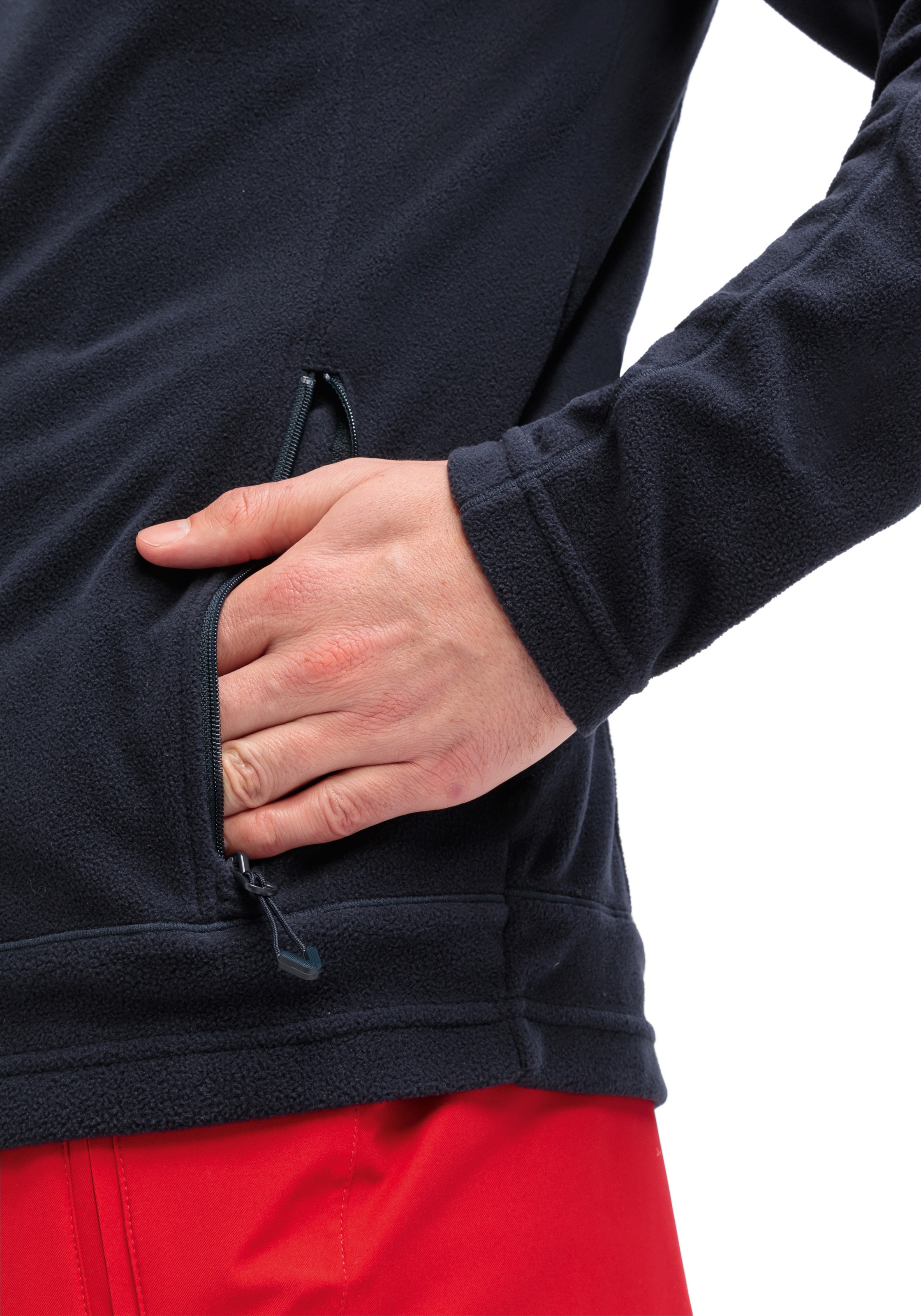 Maier Sports Fleecejacke »Dennis Jacket M« Herren Midlayer, pflegeleichtes Fleece mit 2 RV-Taschen