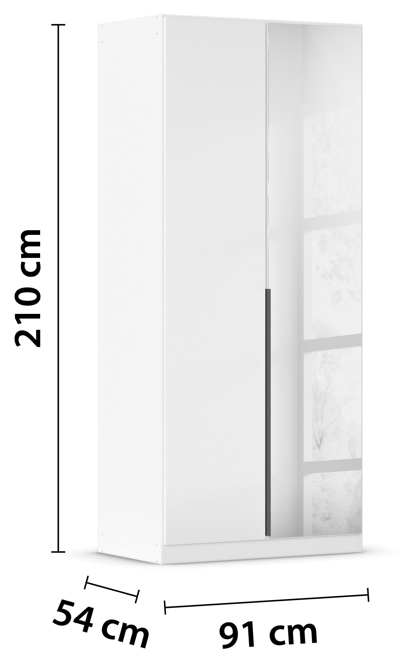 rauch Drehtürenschrank »Kleiderschrank Schrank Garderobe AGORDO mit Dekor- oder Hochglanzfront«, (in zwei Griff-Farben, Breiten 91-360 cm), durchdachte Innenausstattung, in 7 Breiten und 2 Höhen MADE IN GERMANY