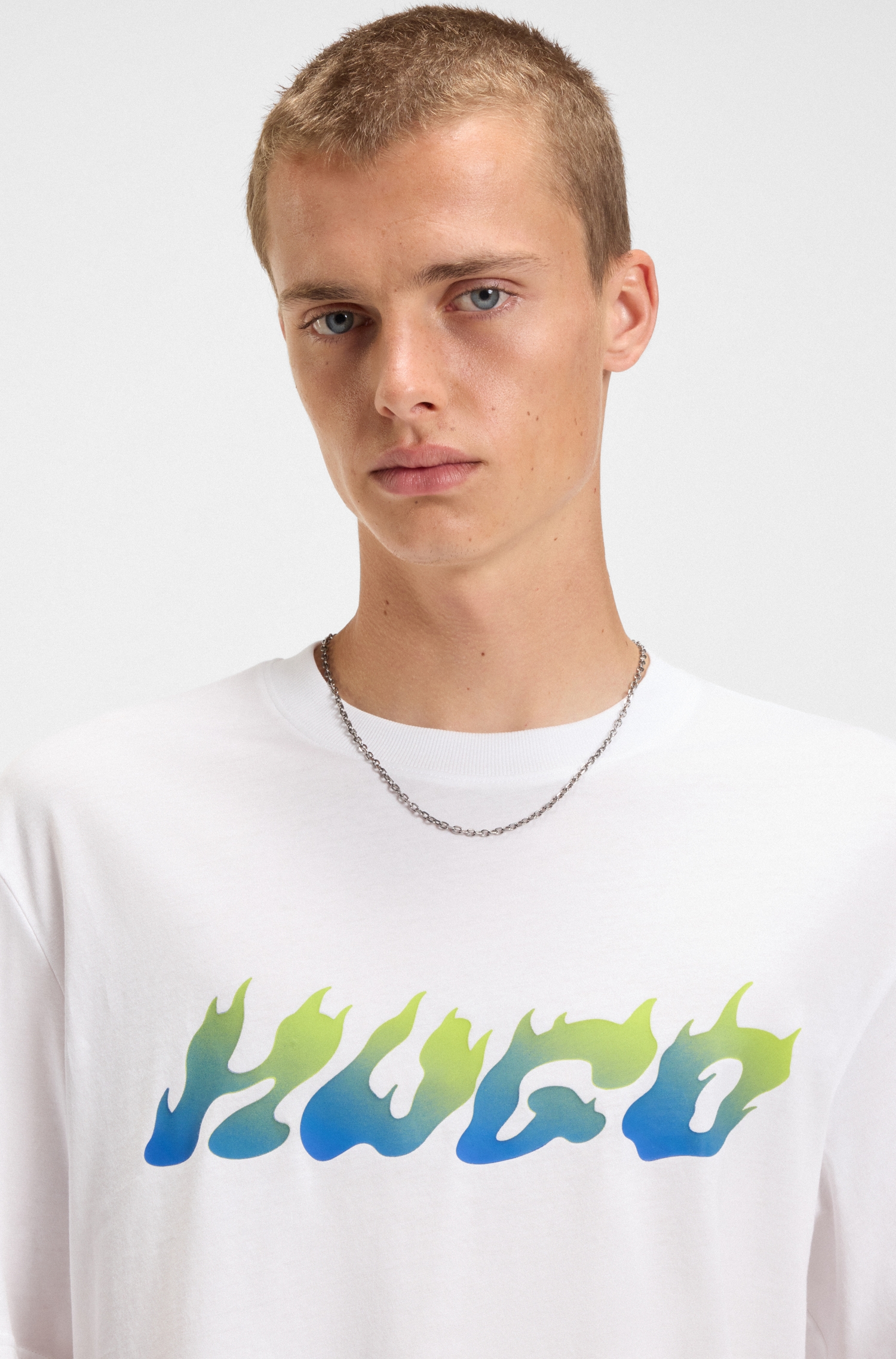 HUGO Blue T-Shirt »Napolux«, Rundhalsausschnitt, regular fit, Logodruck