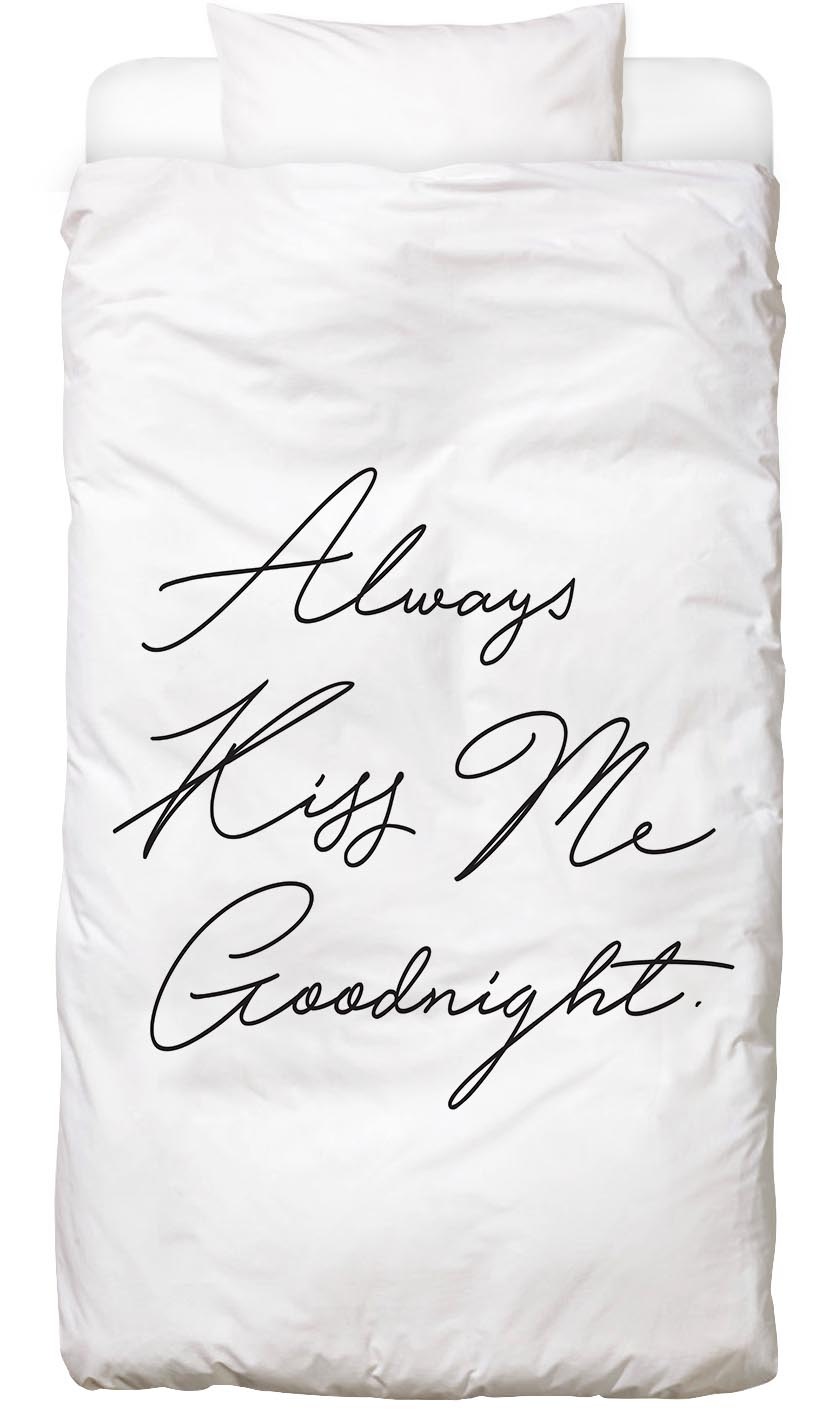 Juniqe Bettwäsche »Always Kiss Me Goodnight«, In vielen weiteren Designs erhältlich