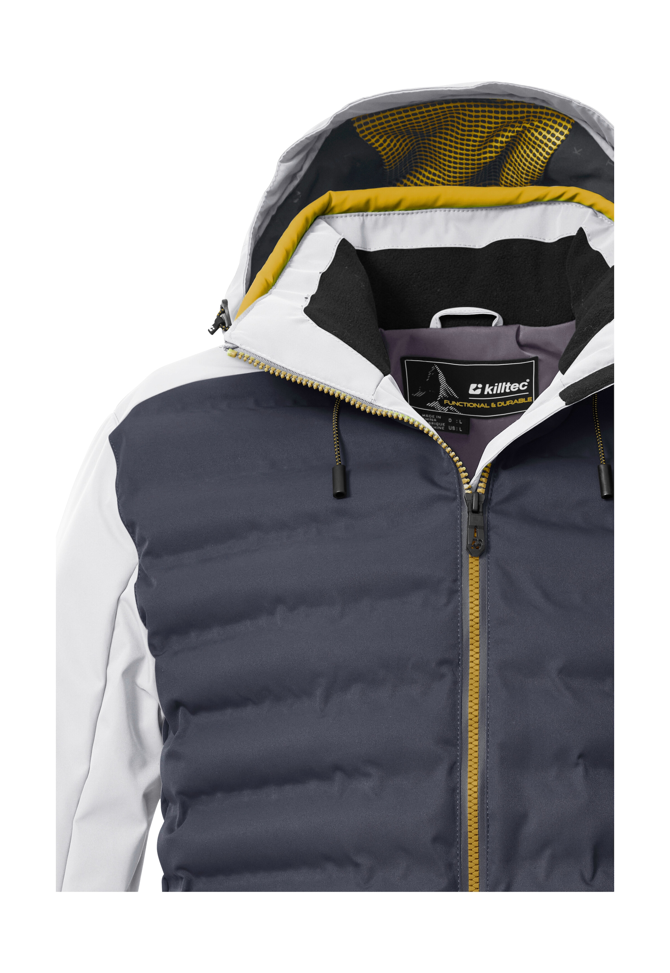 Killtec Skijacke »KSW 72 MN SKI JCKT«, Moderne Hybridoptik, winddicht, wasserabweisend, atmungsaktiv