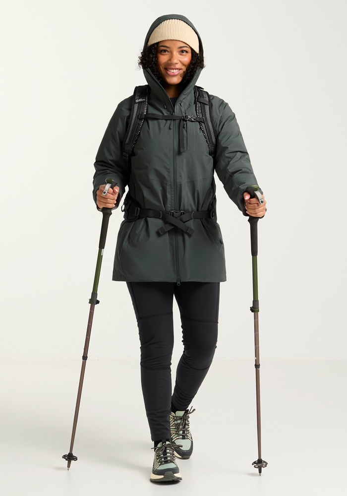 Jack Wolfskin Daunenjacke »ICECAPE 2L DOWN INS JKT W RDS«, mit Kapuze